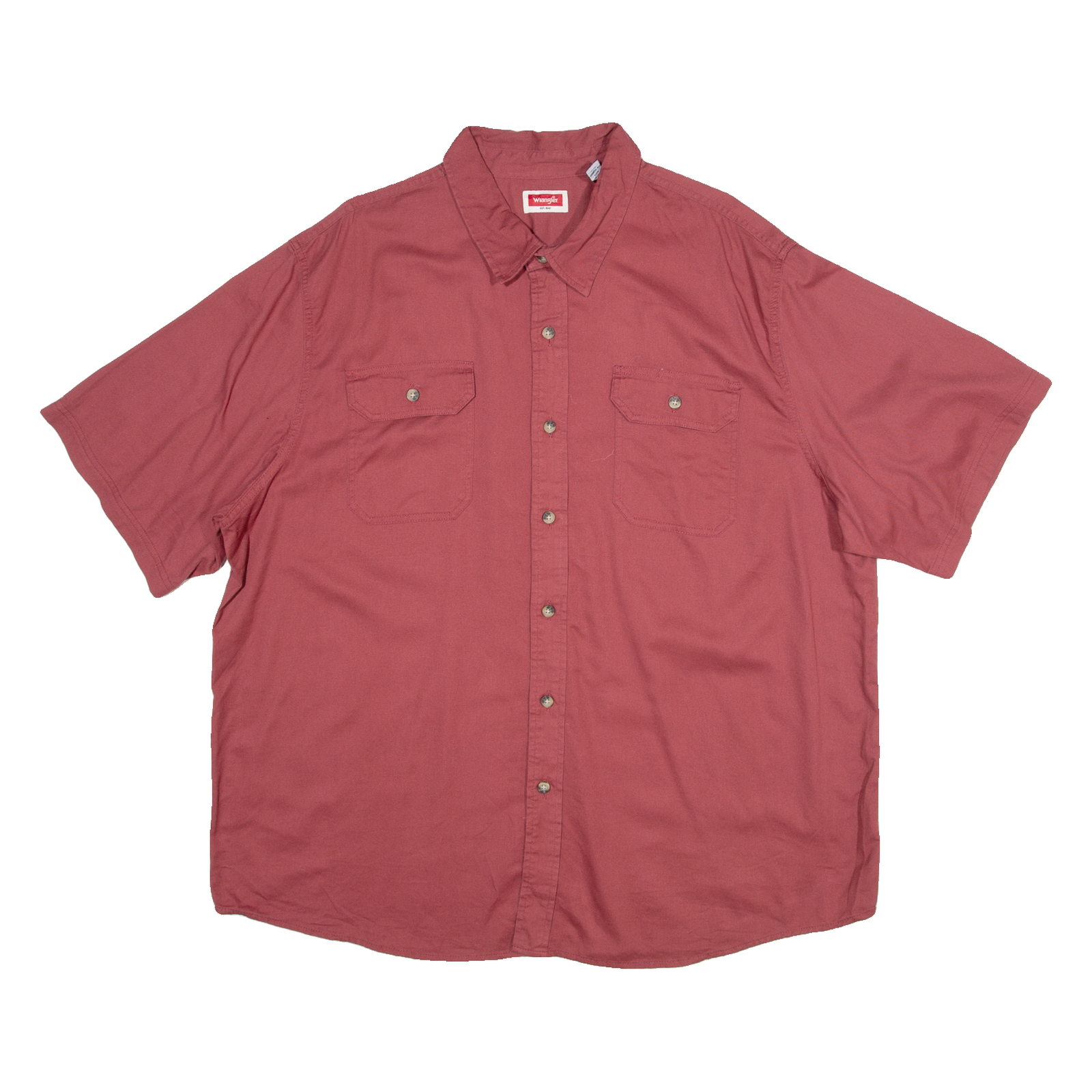 WRANGLER Mens Plain Shirt Red 90s 2XL Refurbished - N/A refurbished available on Cerqular