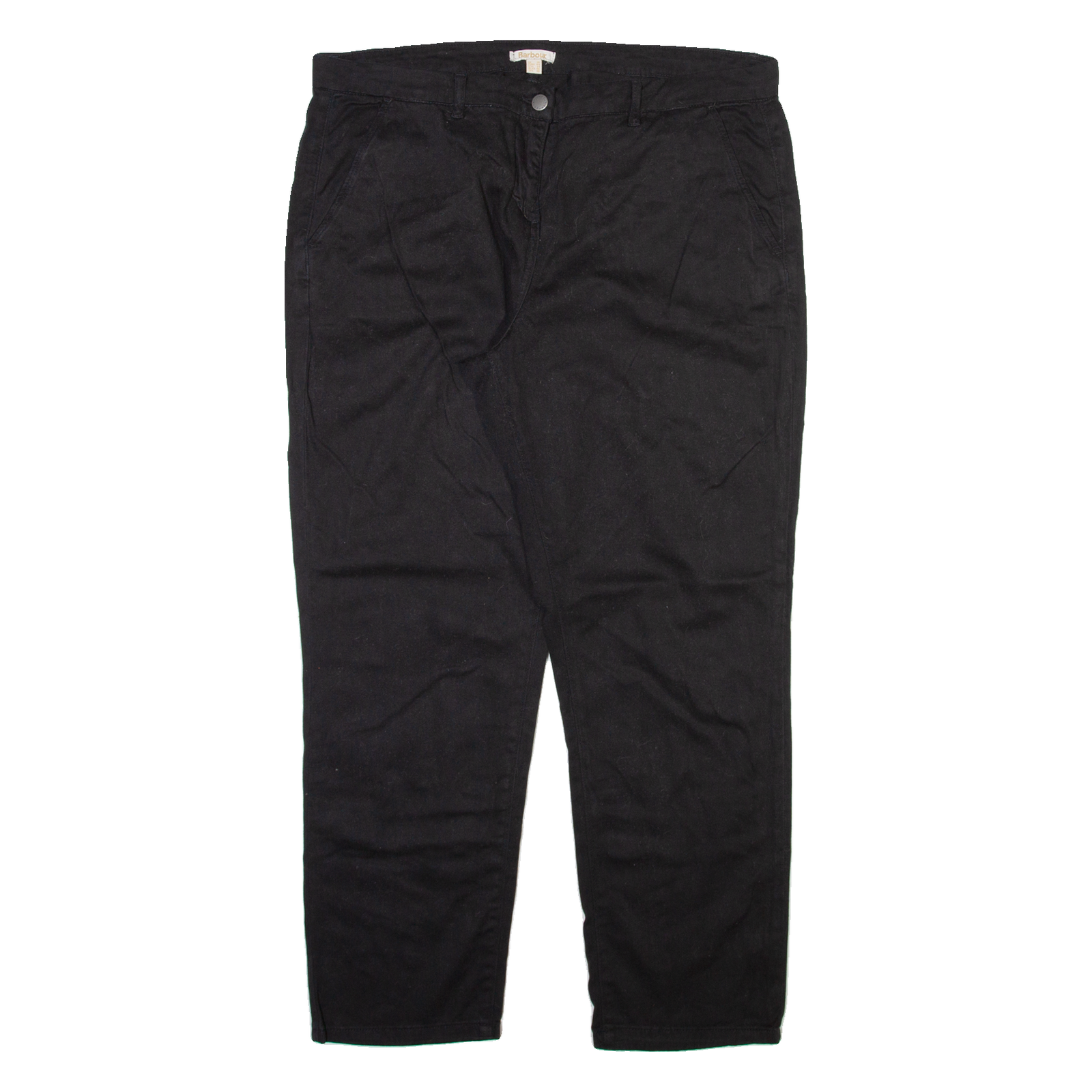 BARBOUR Womens Trousers Black Relaxed Tapered W36 L28 Refurbished - N/A refurbished available on Cerqular