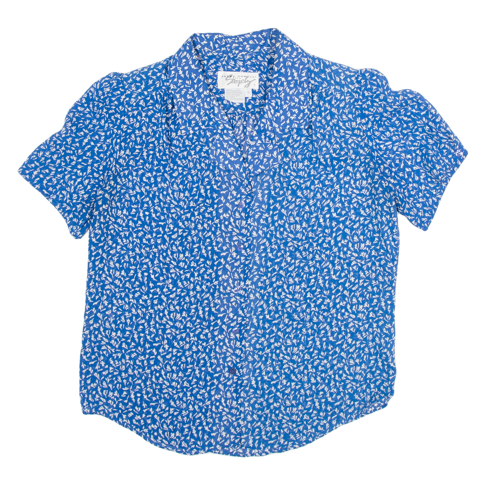 KATHY COMELLI Womens Shirt Blue Collared M Refurbished - N/A refurbished available on Cerqular