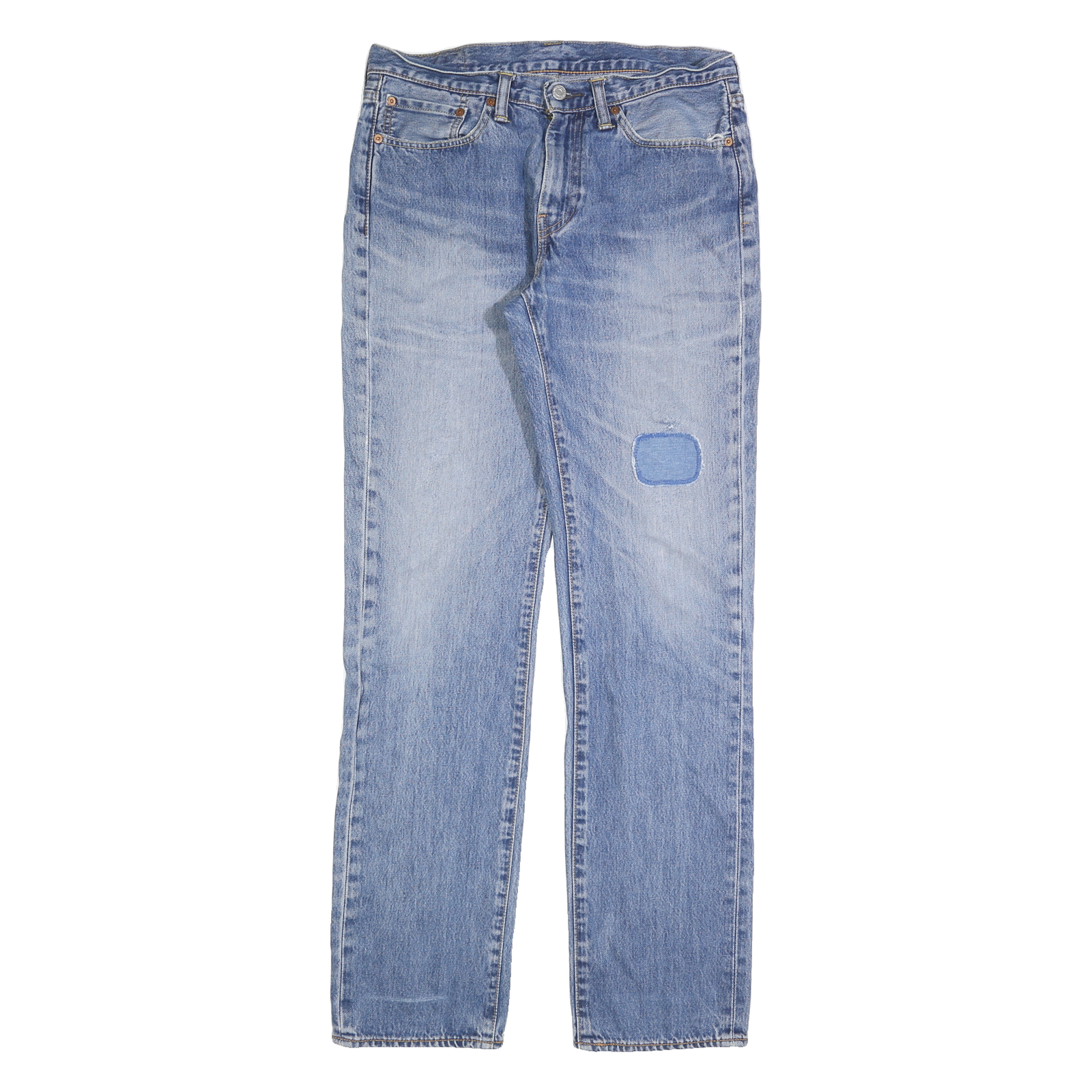 LEVI'S Mens Jeans Blue Regular Straight Denim Medium W32 L34 Classic Zip Cotton Refurbished - N/A refurbished available on Cerqular