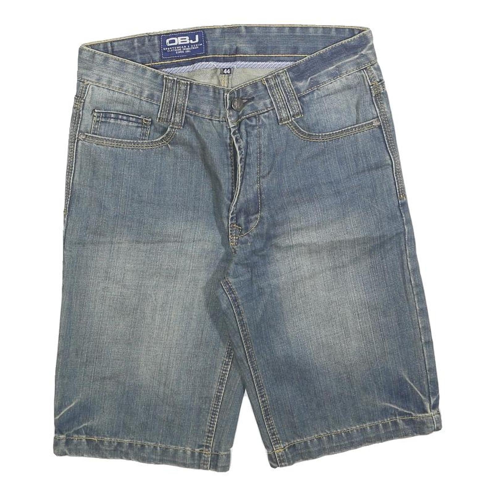 OBJ Womens Denim Blue Casual Shorts M W30 Cotton Blend Comfortable Refurbished - N/A refurbished available on Cerqular