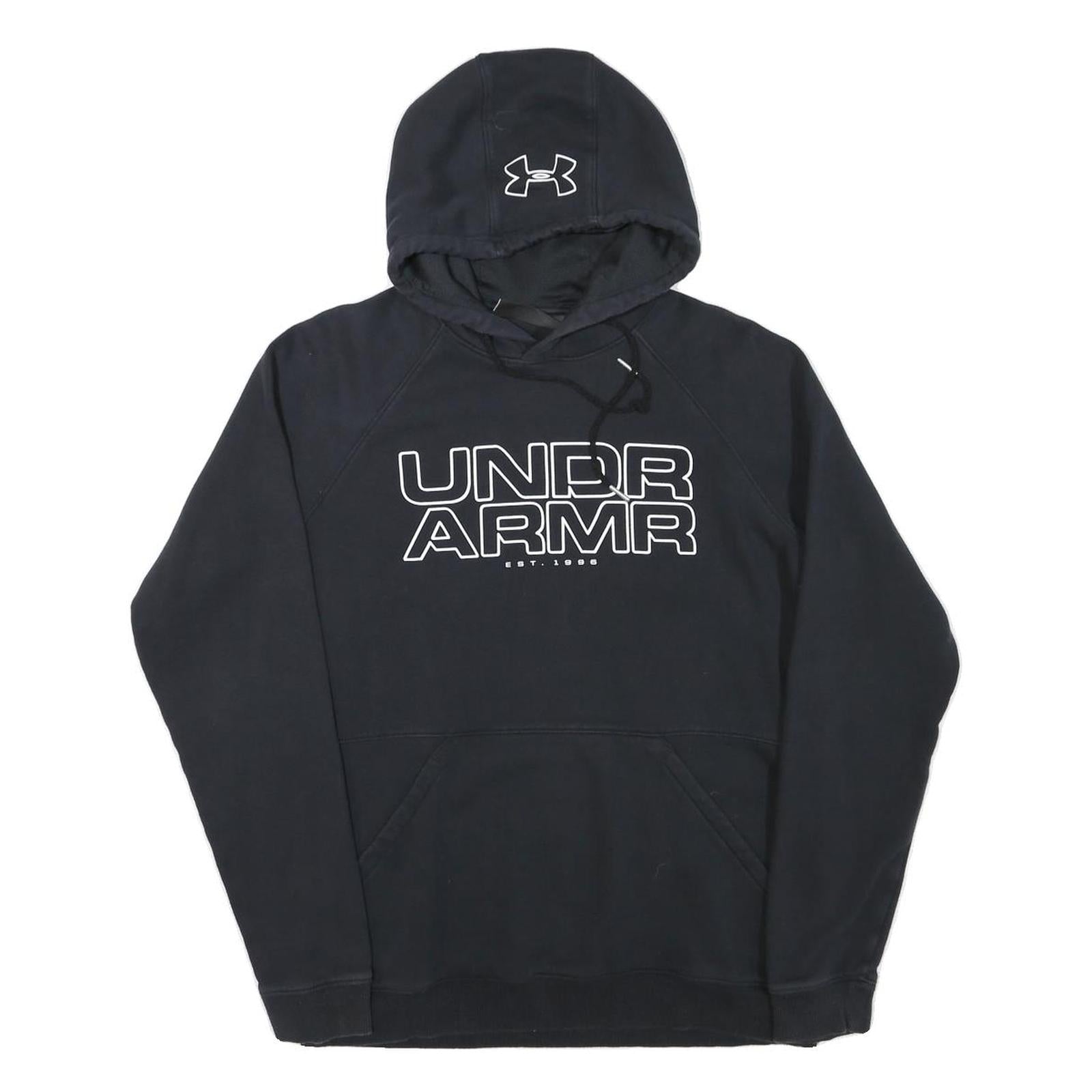 UNDER ARMOUR Mens Black Hoodie M Cotton Blend Pullover Lightweight Casual Refurbished - N/A refurbished available on Cerqular