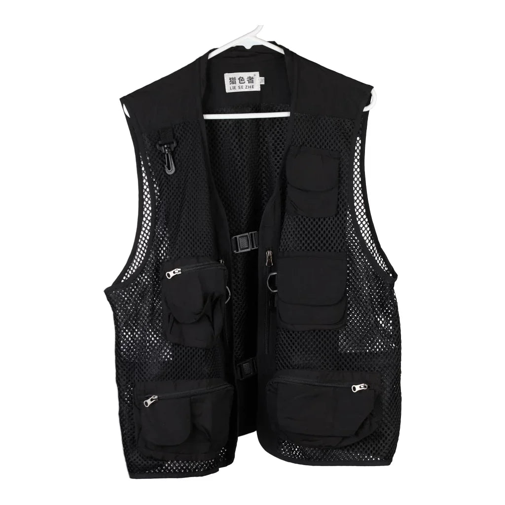 Lie Se Zhe Gilet - 3XL Black Polyester Refurbished - Thrifted (note: this is a term often used to describe second- refurbished available on Cerqular