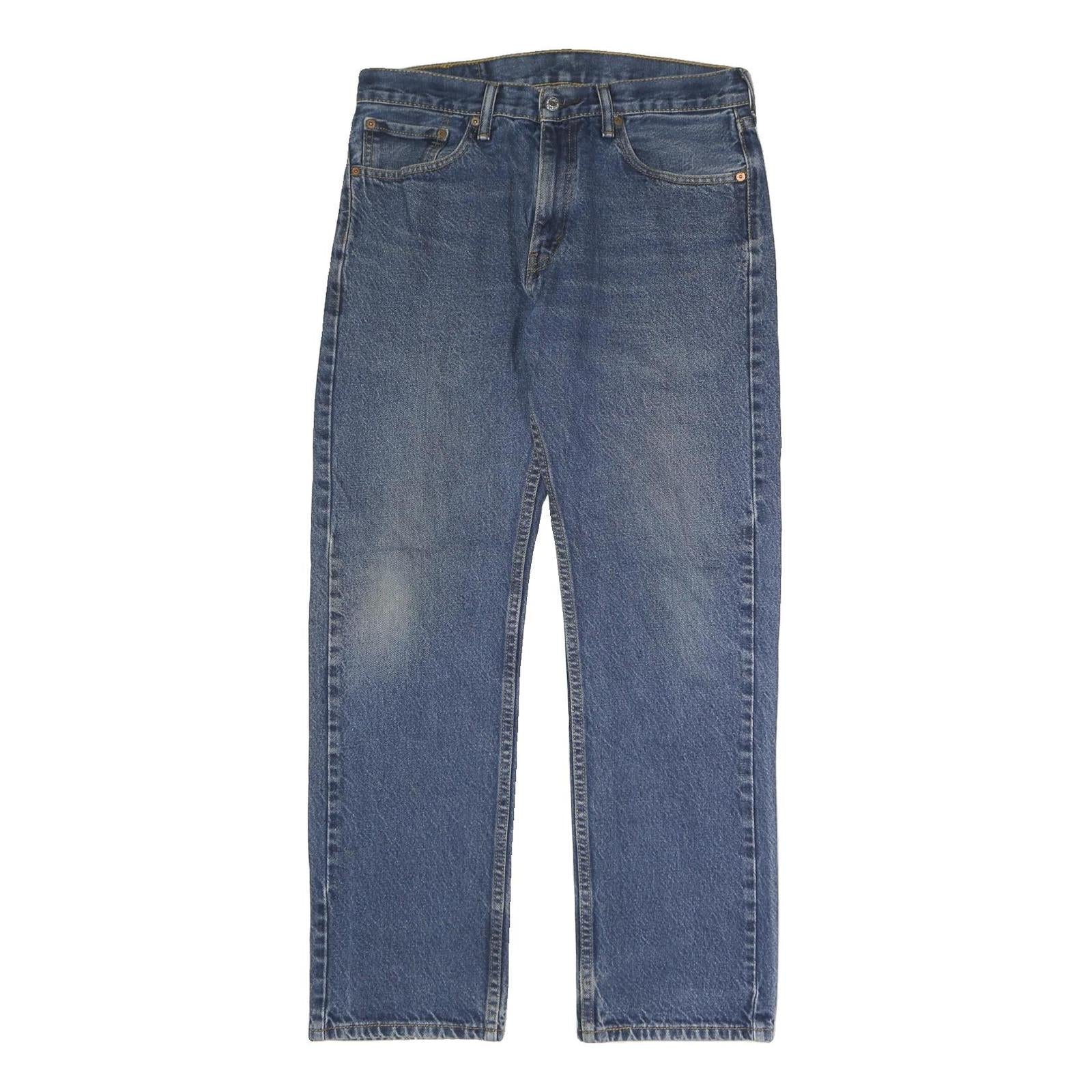 LEVI'S 505 Mens Jeans Blue Regular Straight Denim Medium W33 L32 Classic Fit Zip Refurbished - N/A refurbished available on Cerqular