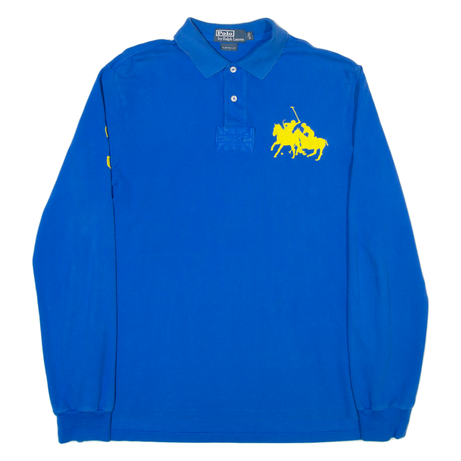 POLO RALPH LAUREN Mens Polo Shirt Blue Long Sleeve L Refurbished - N/A refurbished available on Cerqular