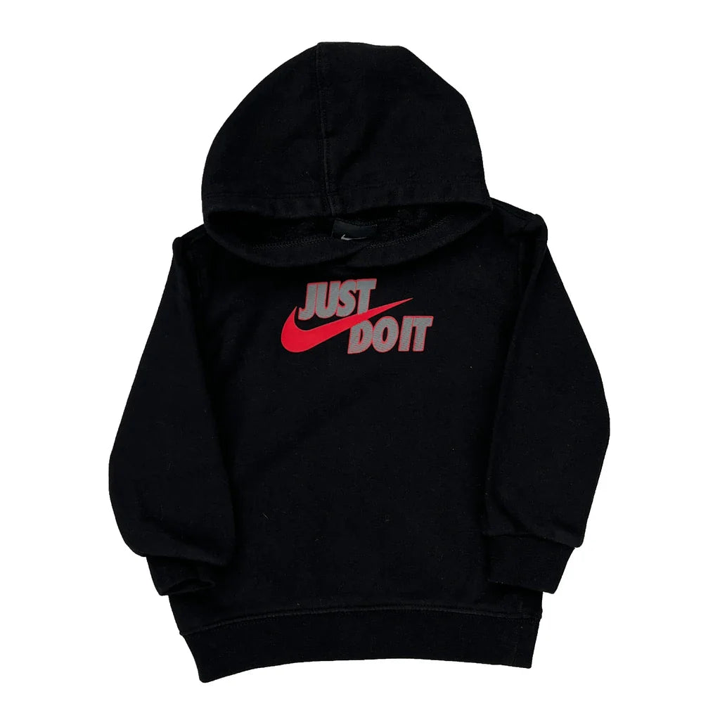 18 Months Nike Hoodie - 3XS Black Cotton Refurbished - Thrifted (note: this is a term often used to describe second- refurbished available on Cerqular