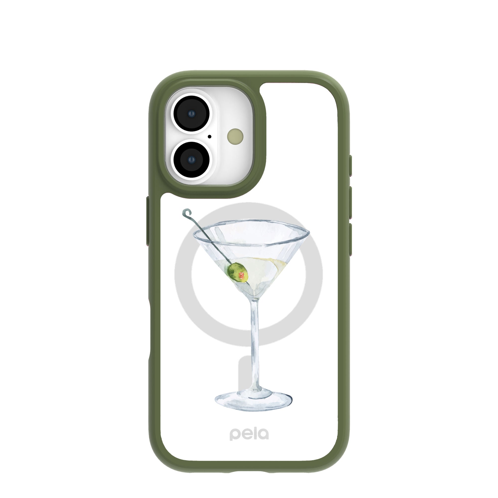 Clear Martini Moment iPhone 17 Case With Forest Floor Ridge (MagSafe included) Refurbished - Pela Case refurbished available on Cerqular