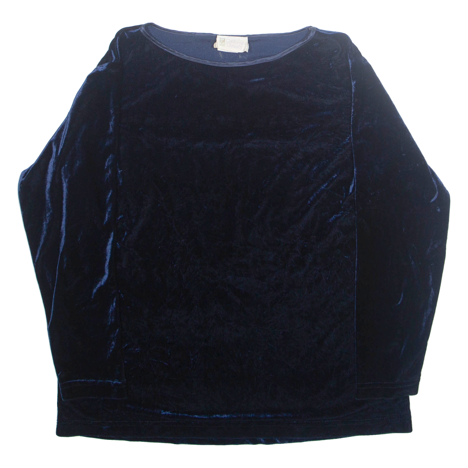 CALIFORNIA DYNASTY Womens Blouse Blue Long Sleeve L Refurbished - N/A refurbished available on Cerqular