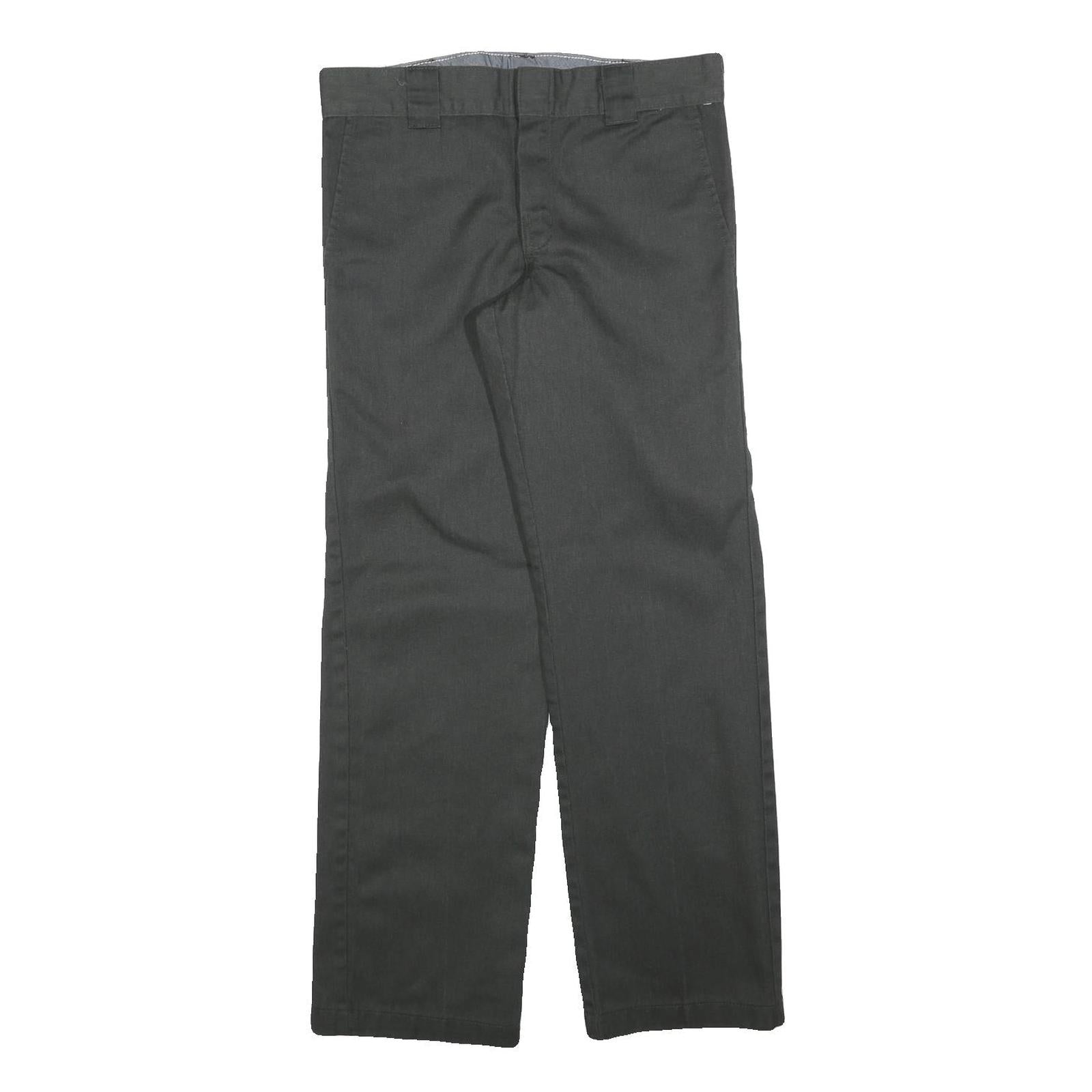 DICKIES Mens Cotton Blend Black Slim Straight Trousers W33 L32 Workwear Refurbished - N/A refurbished available on Cerqular