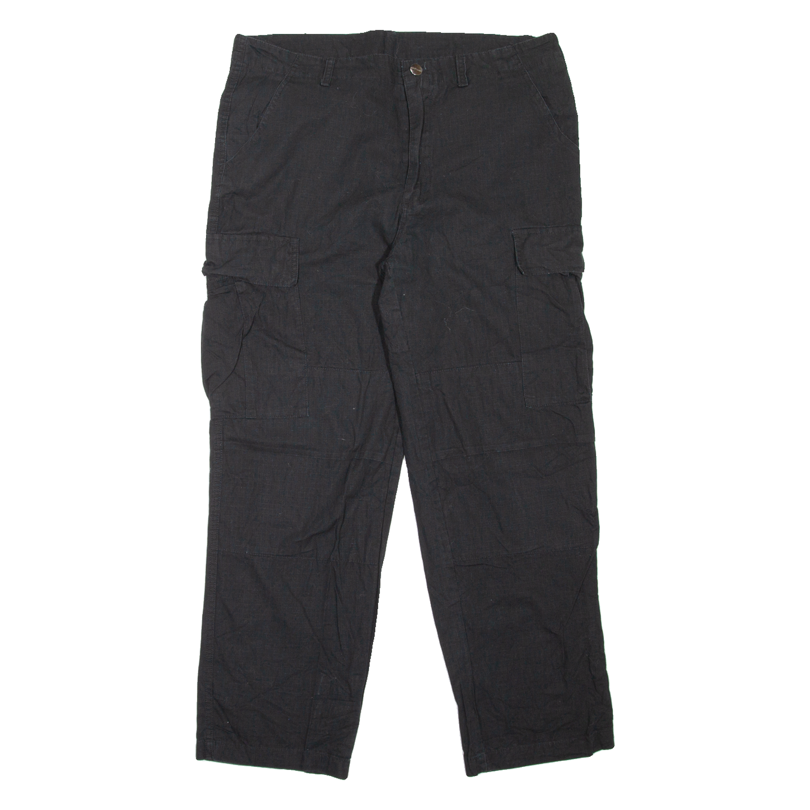 CARHARTT WIP Hooded Theory Cargo Mens Trousers Black Relaxed Tapered W34 L27 Refurbished - N/A refurbished available on Cerqular