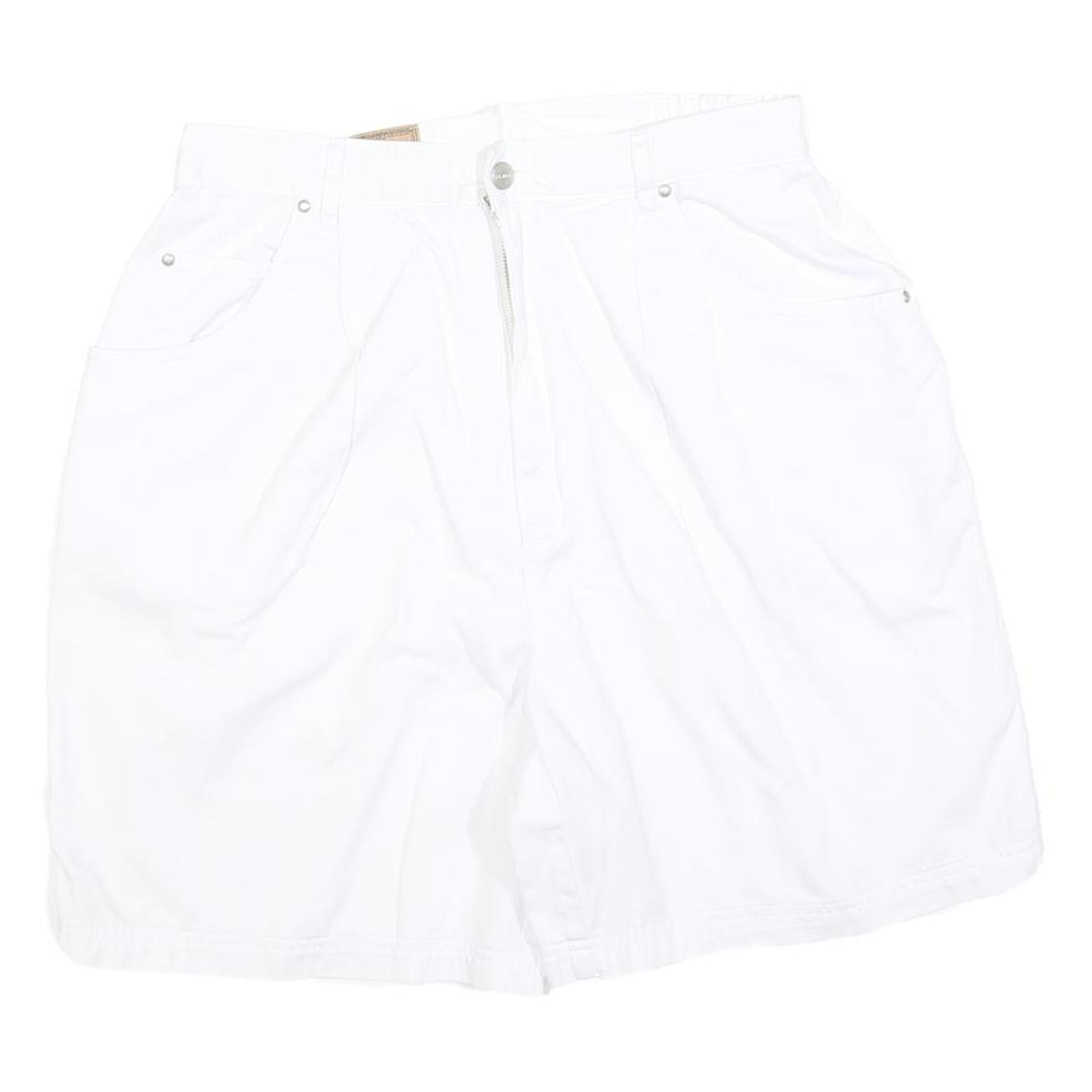AMI Womens White Casual Cotton Blend Shorts M W30 Pocketed Zip Fly Refurbished - N/A refurbished available on Cerqular