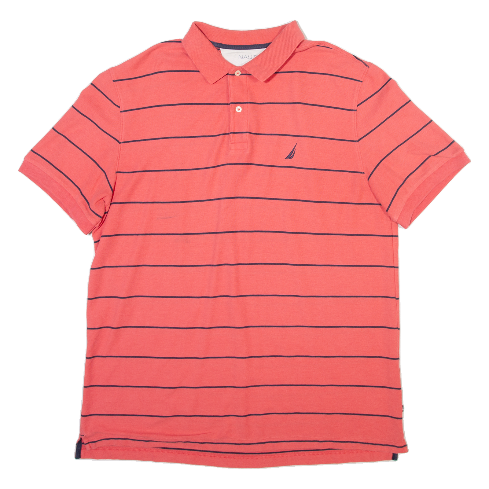 NAUTICA Mens Polo Shirt Pink Striped 2XL Refurbished - N/A refurbished available on Cerqular
