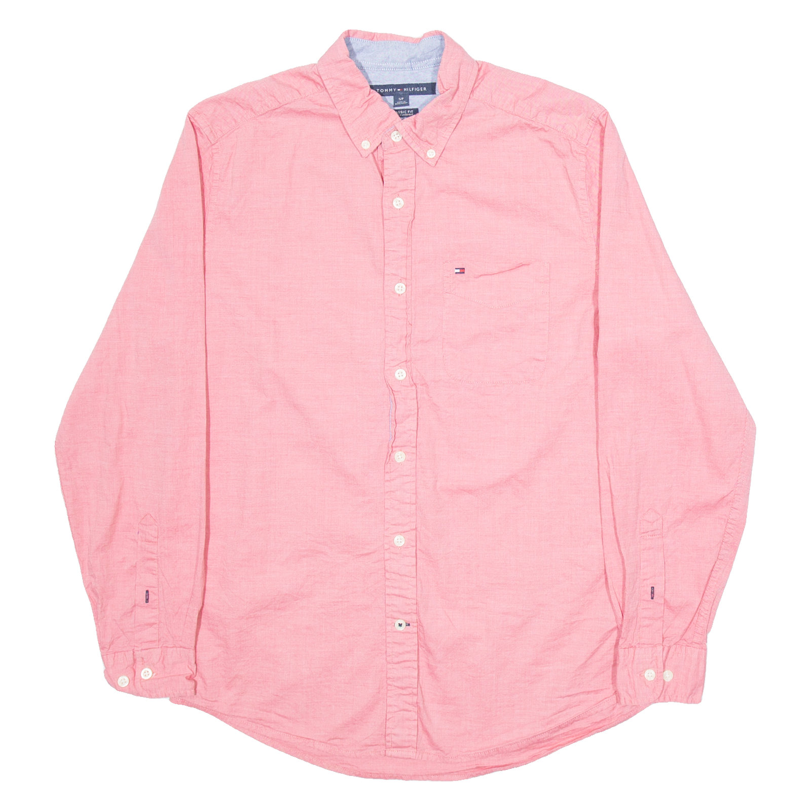 TOMMY HILFIGER Mens Plain Shirt Red Long Sleeve S Refurbished - N/A refurbished available on Cerqular