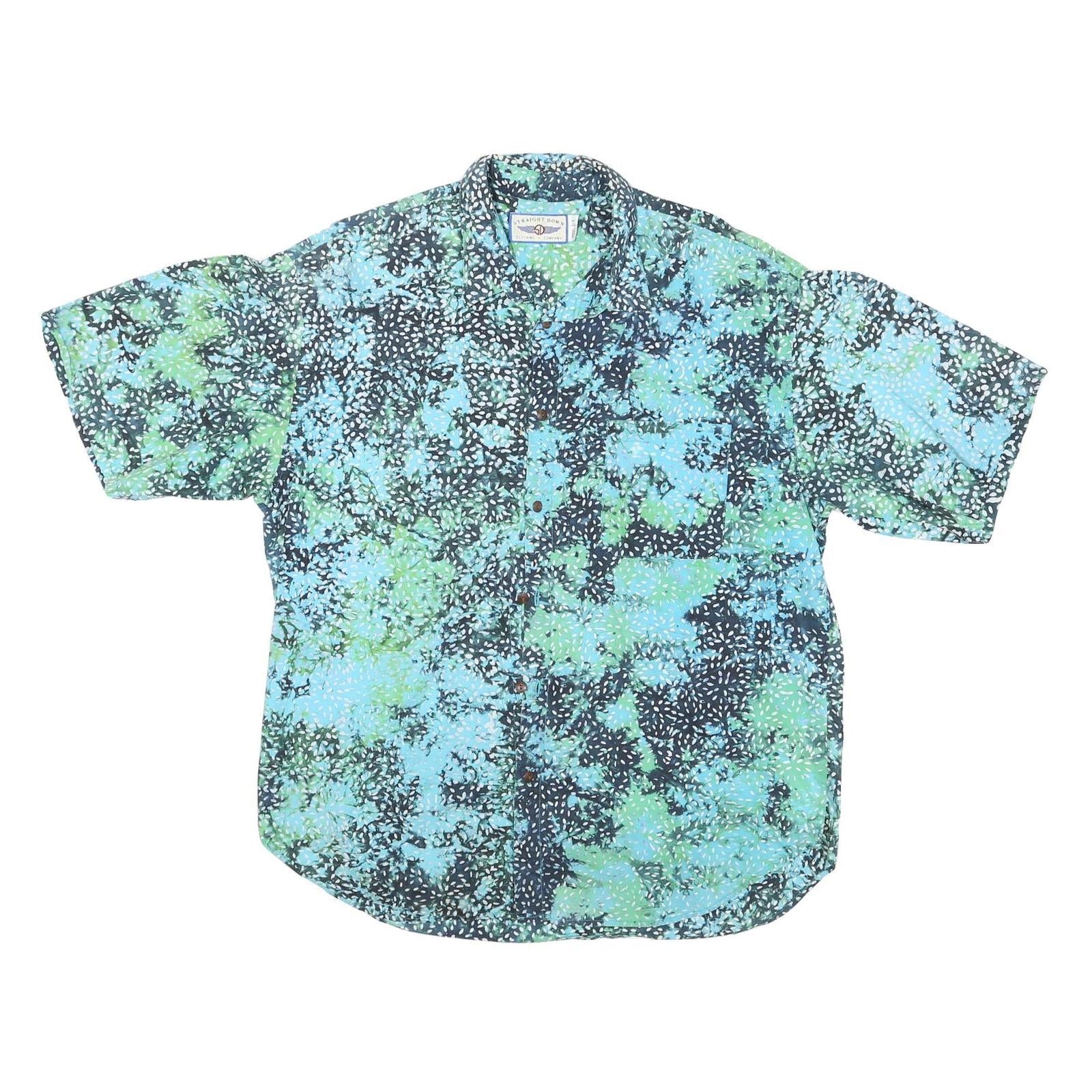 Buy STRAIGHT DOWN Mens Blue & Green Cotton Blend XL Shirt Casual Short Sleeve Refurbished - $19.49 STRAIGHT DOWN Mens Blue & Green Cotton Blend XL Shirt Casual Short Sleeve Refurbished - N/A refurbished available on Cerqular