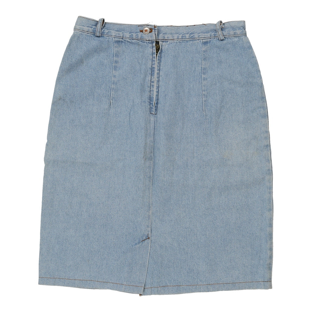 Unbranded Denim Skirt - 32W UK 12 Light Wash Cotton Refurbished - Thrifted (note: this is a term often used to describe second- refurbished available on Cerqular