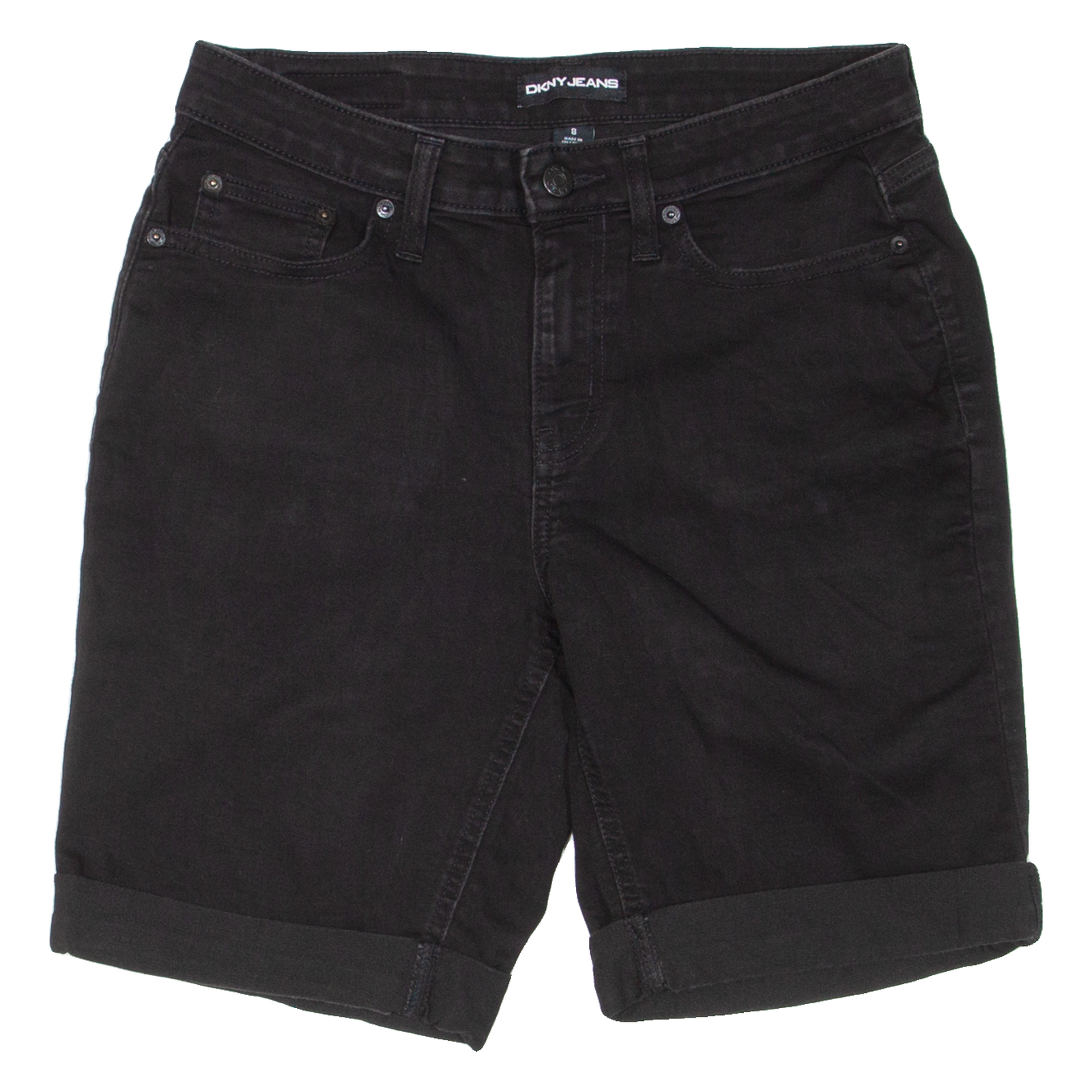 DKNY Womens Jorts Shorts Black M W29 Refurbished - N/A refurbished available on Cerqular