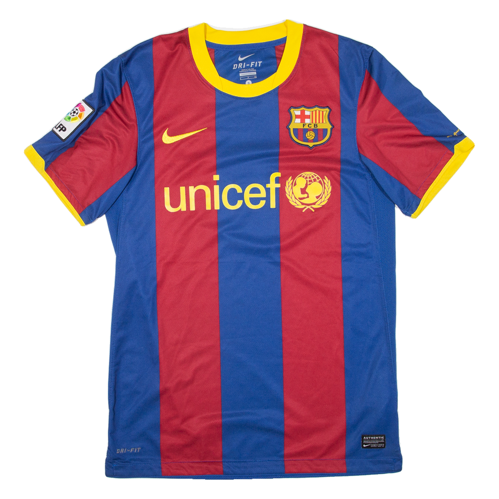NIKE FC Barcelona 2010/2011 Home Mens Football Shirt Jersey Blue S Refurbished - N/A refurbished available on Cerqular