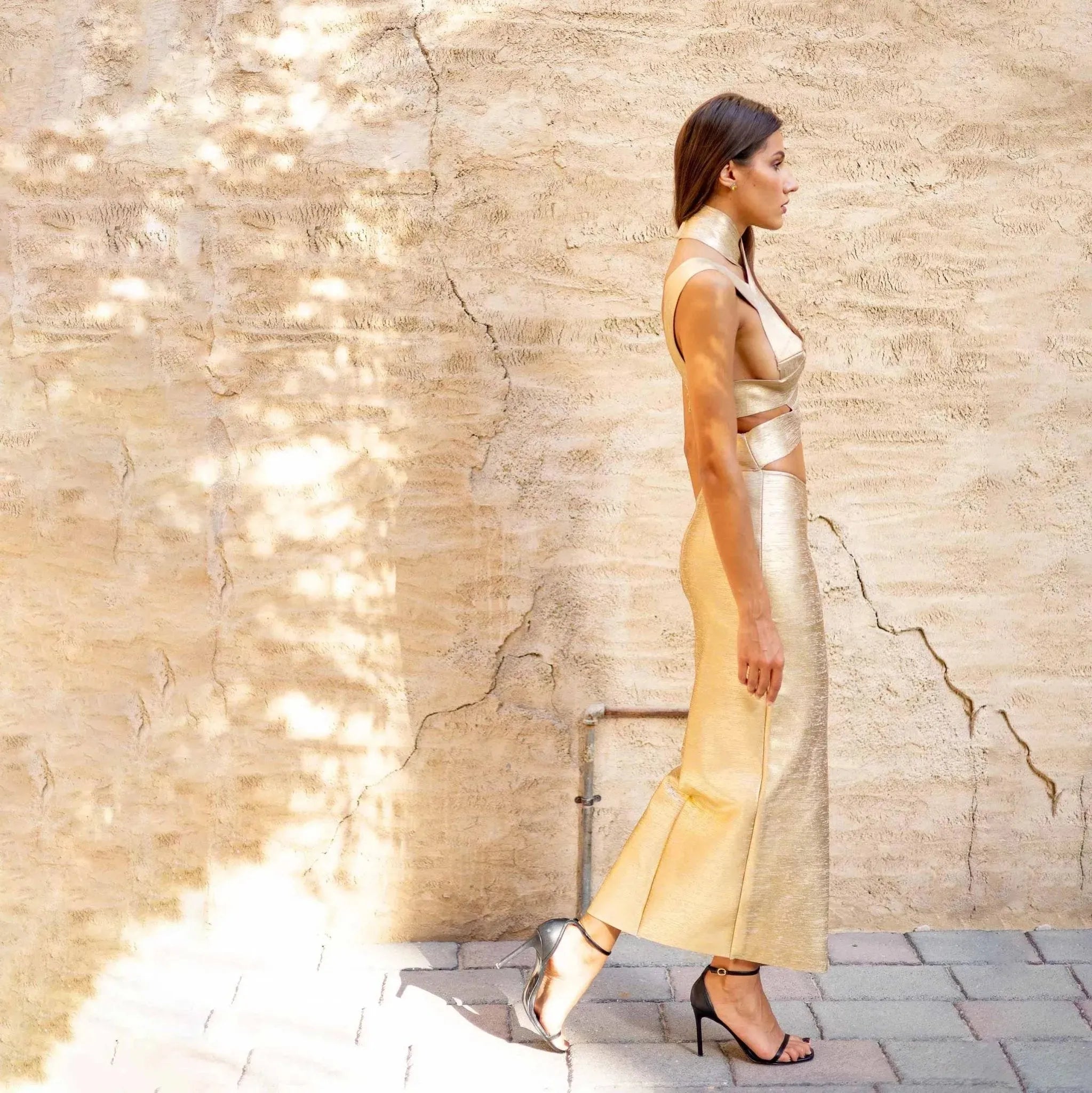 Flora Midi Dress | Size: XS | Color: Gold Refurbished - Aloud (note: this is a lesser-known brand, but it has refurbished available on Cerqular
