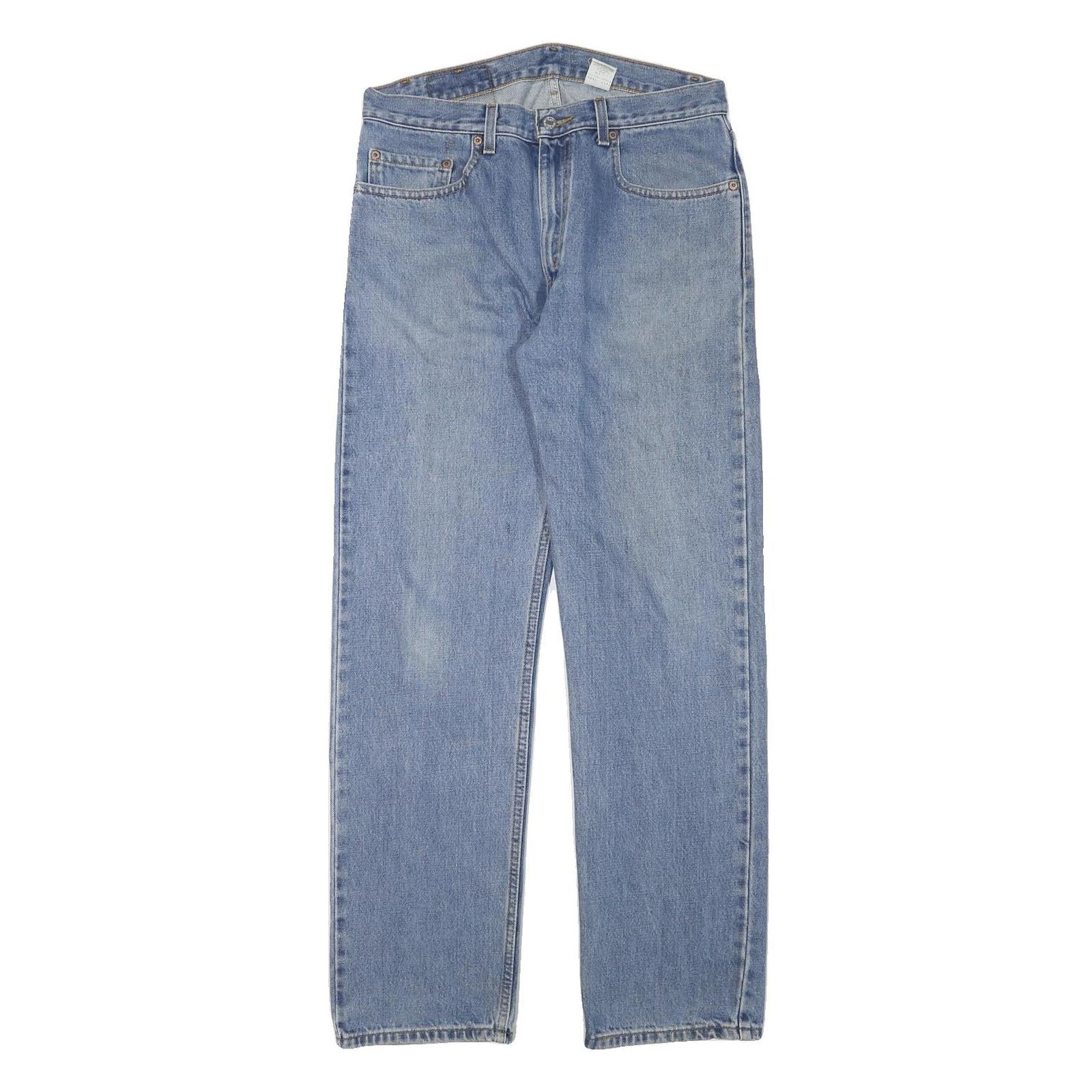 LEVI'S 505 Mens Blue Regular Straight Denim Cotton Blend Medium W32 L31 Zip Refurbished - N/A refurbished available on Cerqular