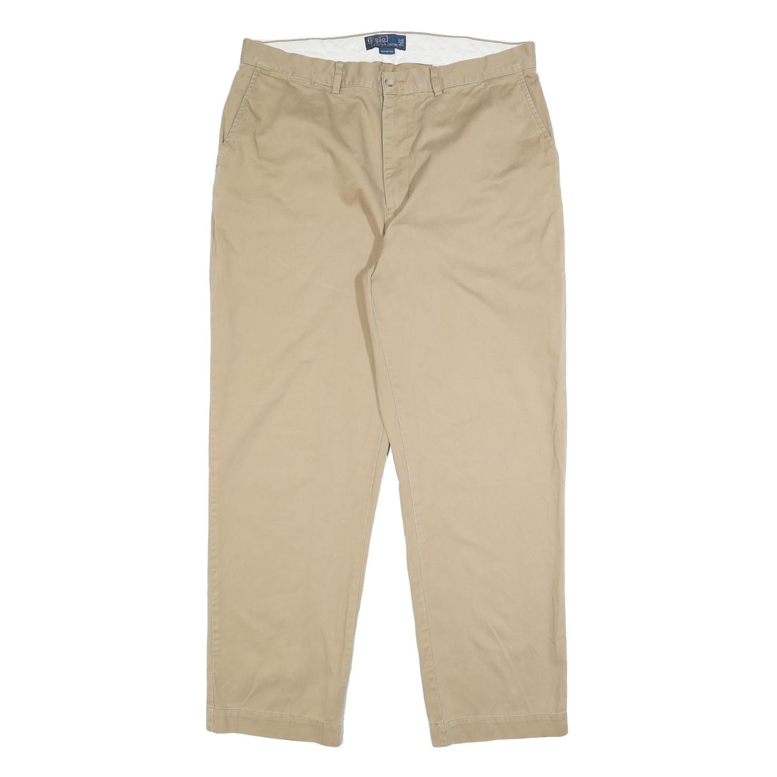 POLO RALPH LAUREN Mens Cotton Beige Relaxed Straight Trousers W38 L32 Casual Refurbished - N/A refurbished available on Cerqular