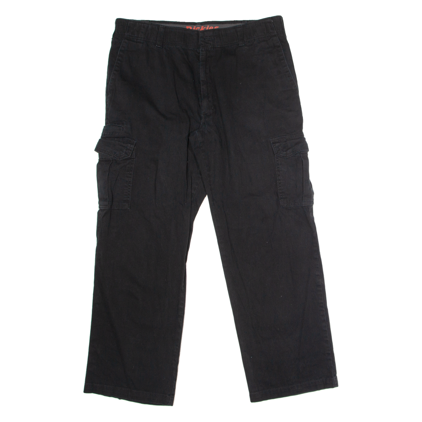 DICKIES Flex Workwear Cargo Mens Twill Trousers Black Regular Straight W34 L28 Refurbished - N/A refurbished available on Cerqular
