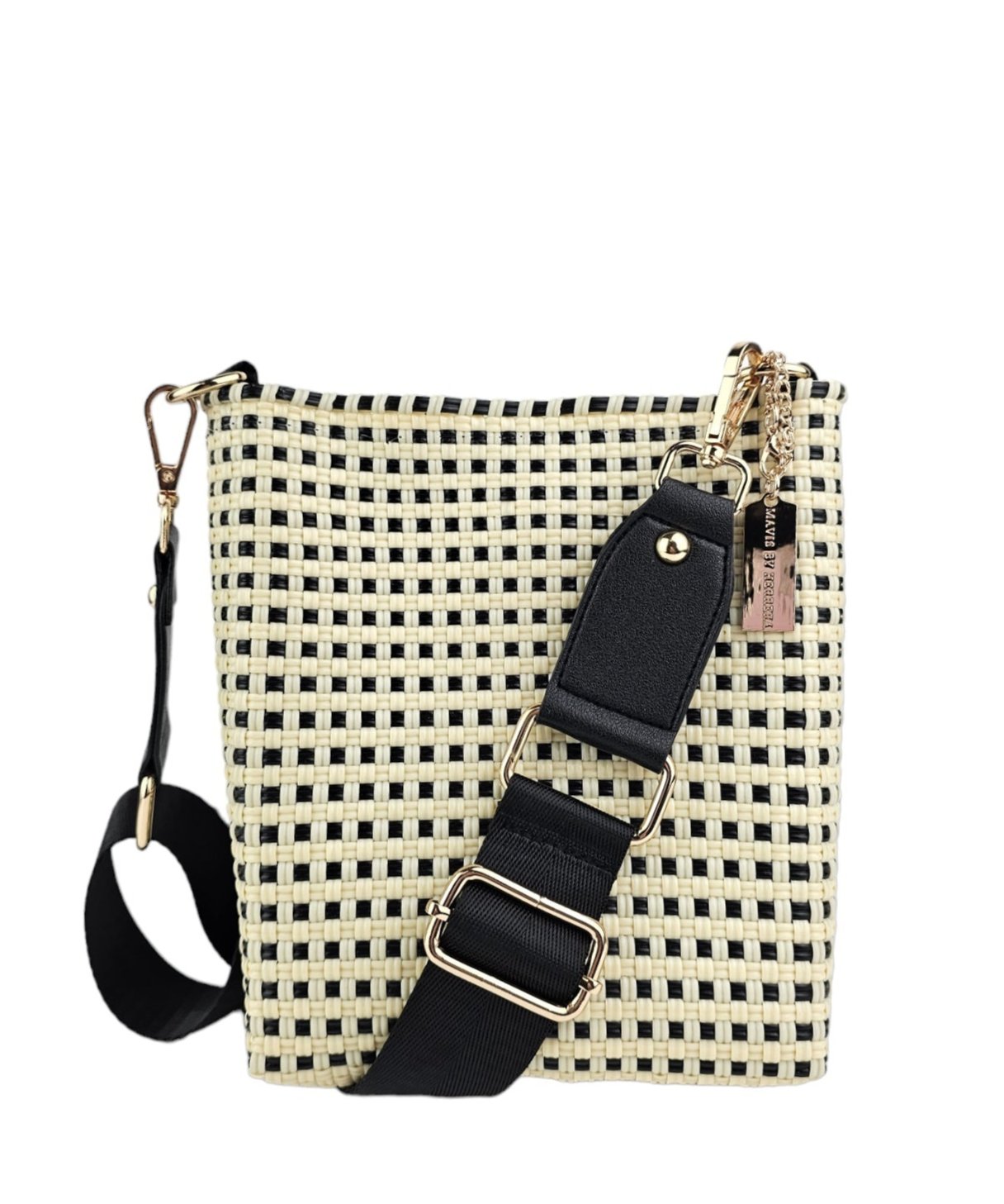 Milano Slim Crossbody Bag - Ivory Black | Strap: Sporty Strap Refurbished - Mavis by Herrera refurbished available on Cerqular