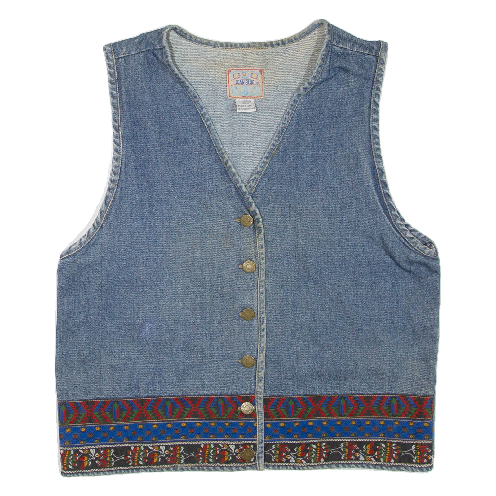 JEAN BLUE Womens Denim Waistcoat Blue M Refurbished - N/A refurbished available on Cerqular