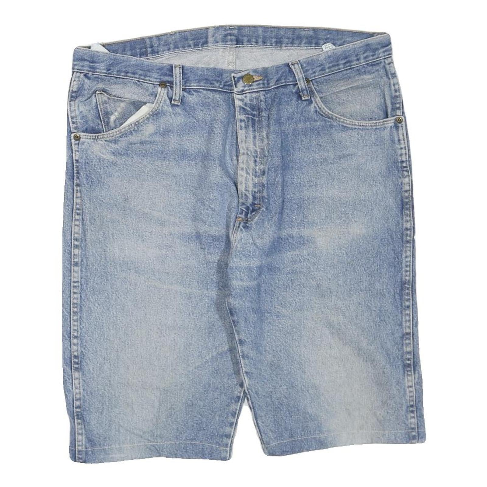 WRANGLER Mens Shorts Blue Denim Casual XL W40 Classic Cotton Blend Refurbished - N/A refurbished available on Cerqular