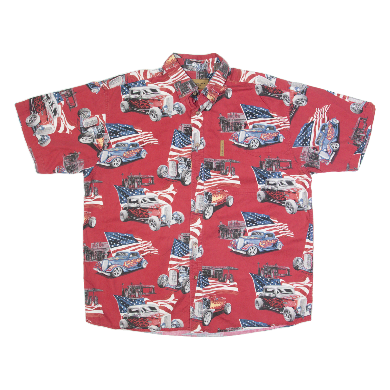 Buy CLEARWATER Cars USA Mens Shirt Red Crazy Pattern L Refurbished - $18.19 CLEARWATER Cars USA Mens Shirt Red Crazy Pattern L Refurbished - N/A refurbished available on Cerqular