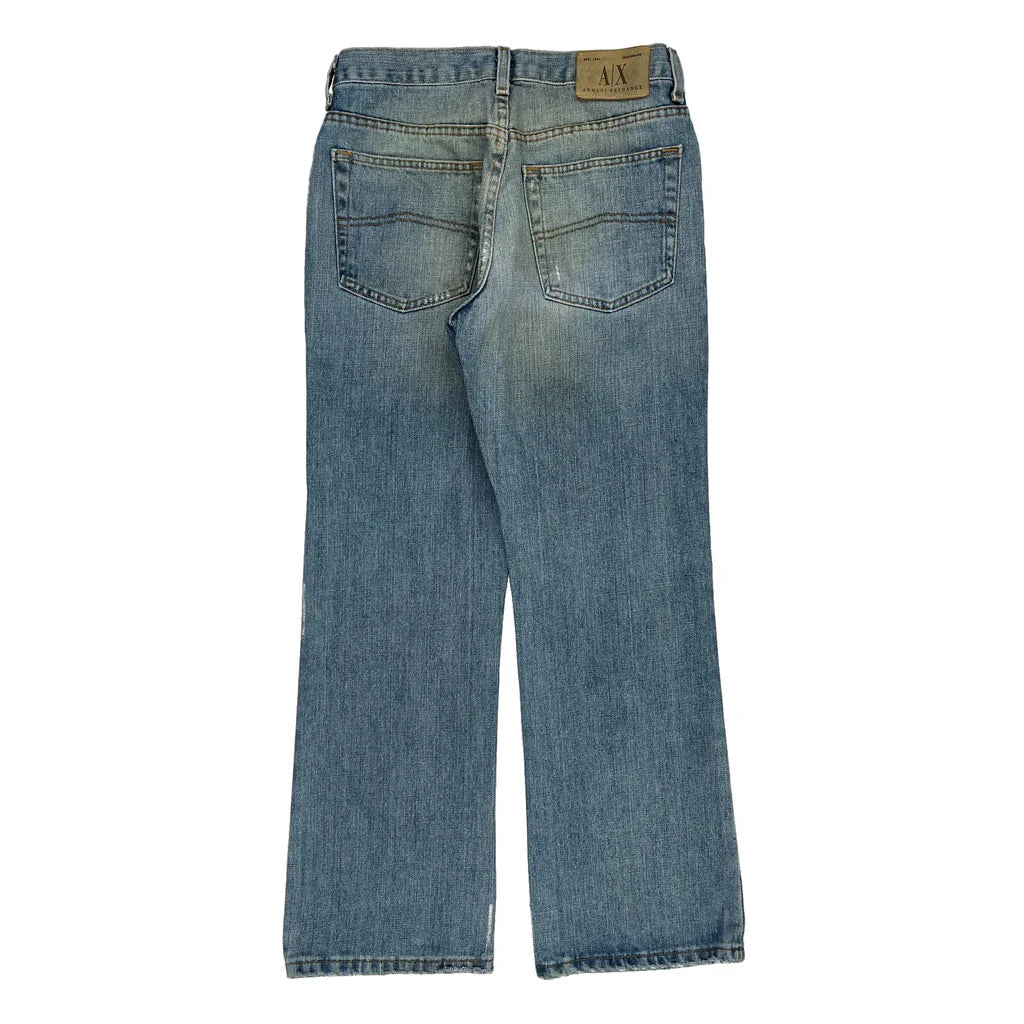 Made In Usa Armani Exchange Boot Cut Jeans - 29W UK 10 Blue Cotton Refurbished - Thrifted (note: this is a term often used to describe second- refurbished available on Cerqular
