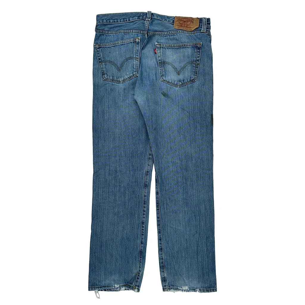 Levis Jeans - 34W 31L Blue Denim Refurbished - Thrifted (note: this is a term often used to describe second- refurbished available on Cerqular