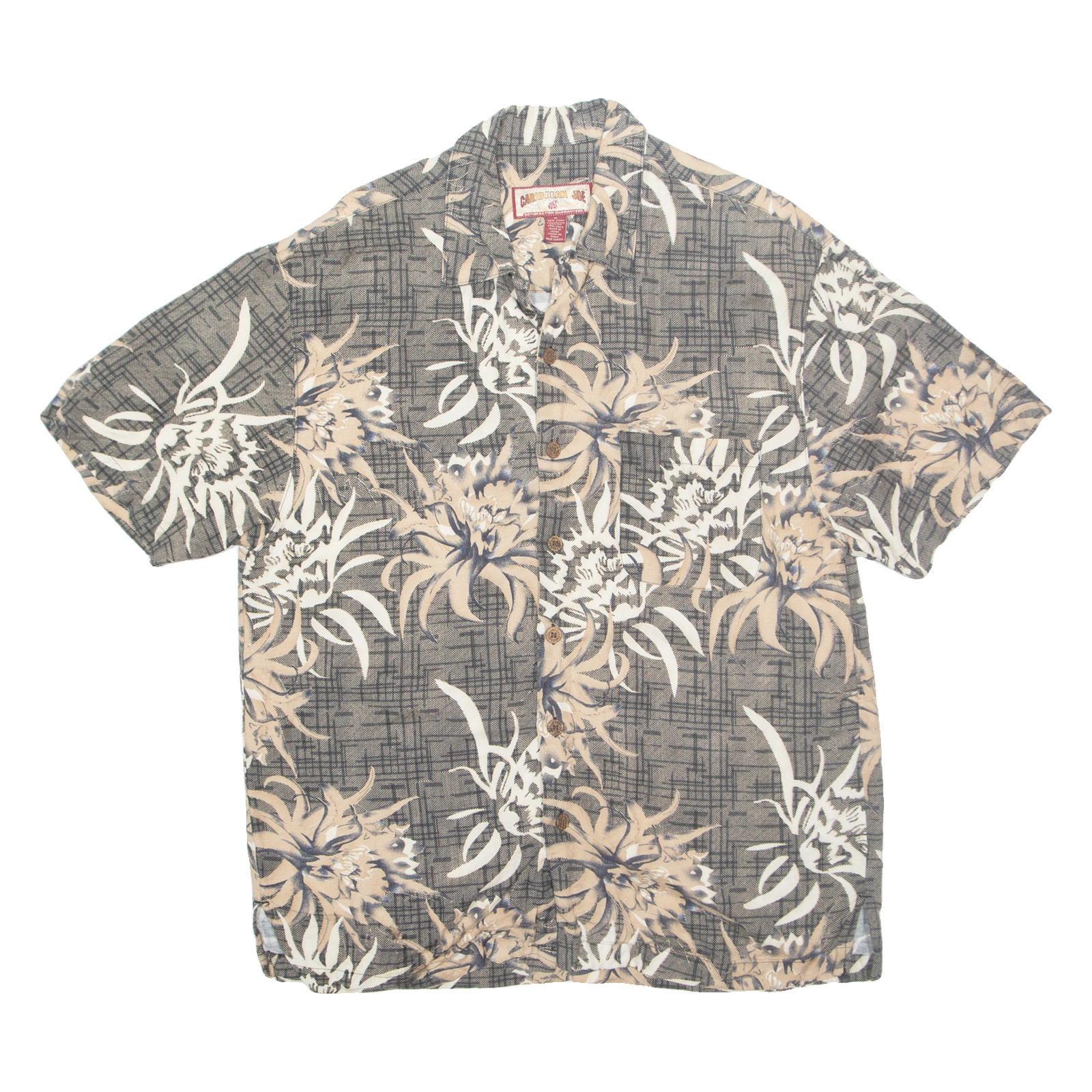 Buy CARIBBEAN JOE Mens Hawaiian Shirt Grey Floral M Refurbished - $18.19 CARIBBEAN JOE Mens Hawaiian Shirt Grey Floral M Refurbished - N/A refurbished available on Cerqular