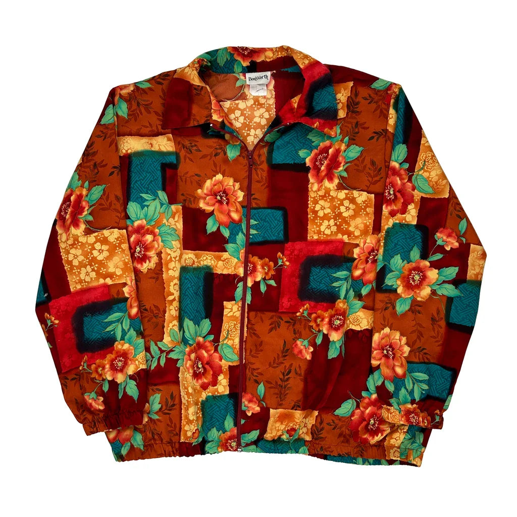 Buy 1980'S Bon Worth Floral Shell Jacket - Large Multicoloured Polyester Refurbished - $10.04 1980'S Bon Worth Floral Shell Jacket - Large Multicoloured Polyester Refurbished - Thrifted (note: this is a term often used to describe second- refurbished available on Cerqular