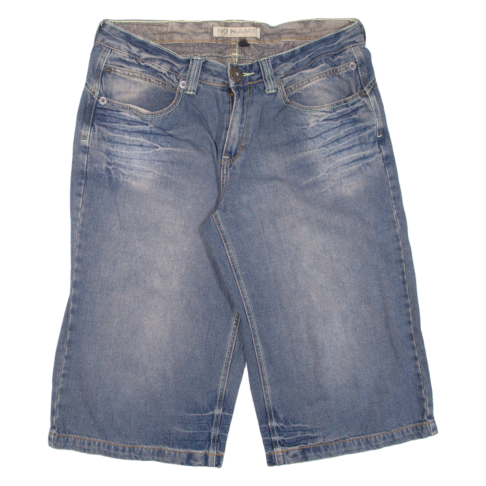 NO NAME Mens Pedal Pushers Shorts Blue M W32 Refurbished - N/A refurbished available on Cerqular