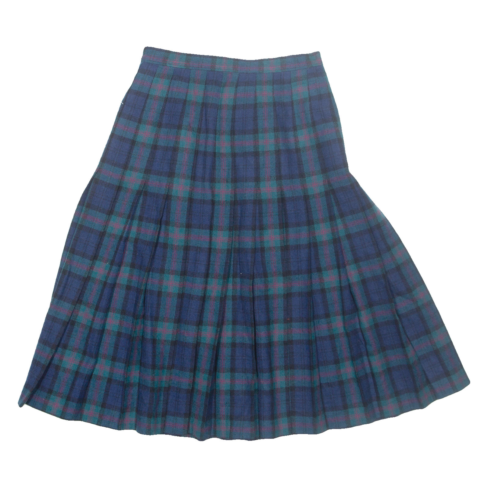 PENDLETON Womens Pleated Skirt Blue Midi Check XXS Refurbished - N/A refurbished available on Cerqular