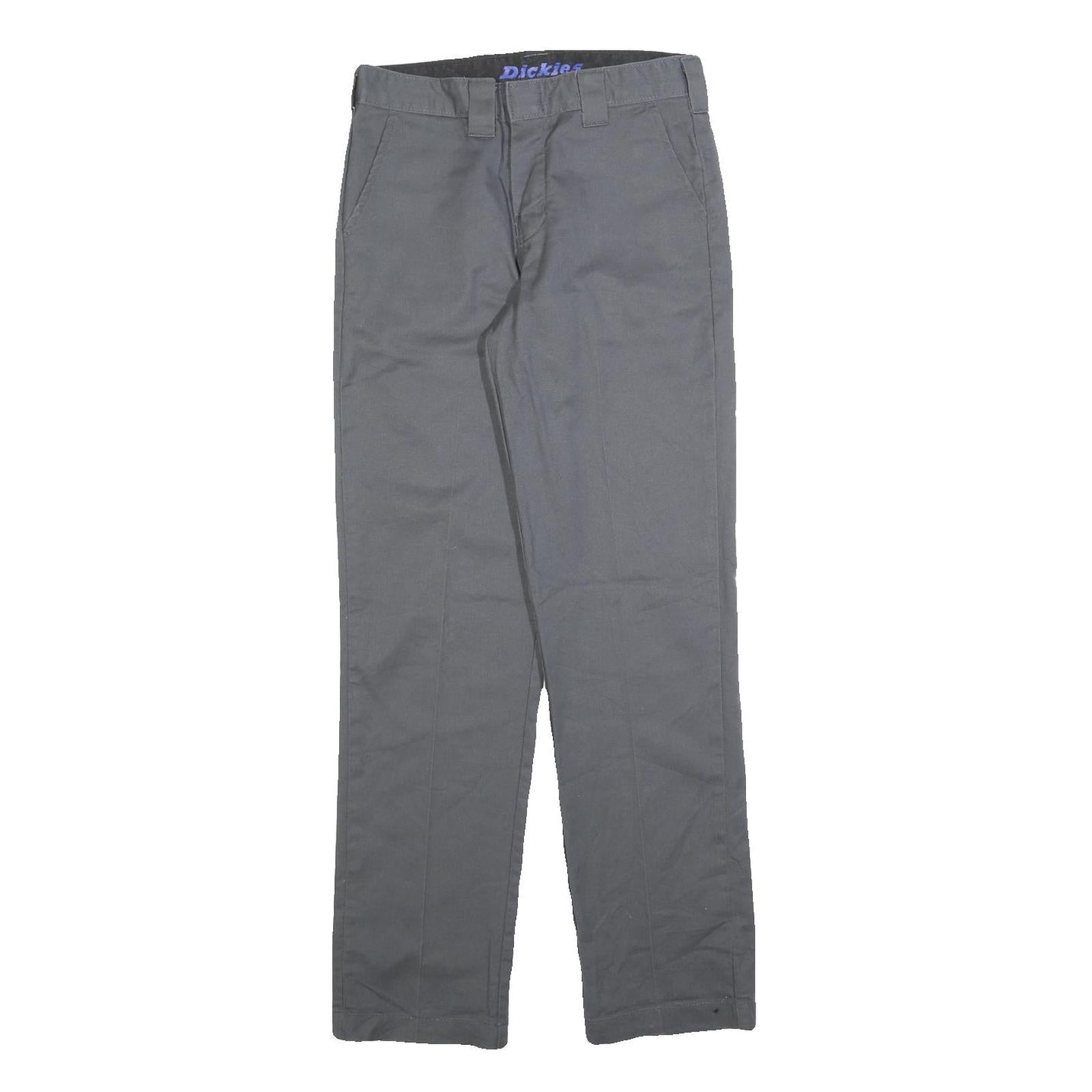 DICKIES Mens Grey Slim Straight Trousers Cotton Blend W28 L28 Workwear Casual Refurbished - N/A refurbished available on Cerqular