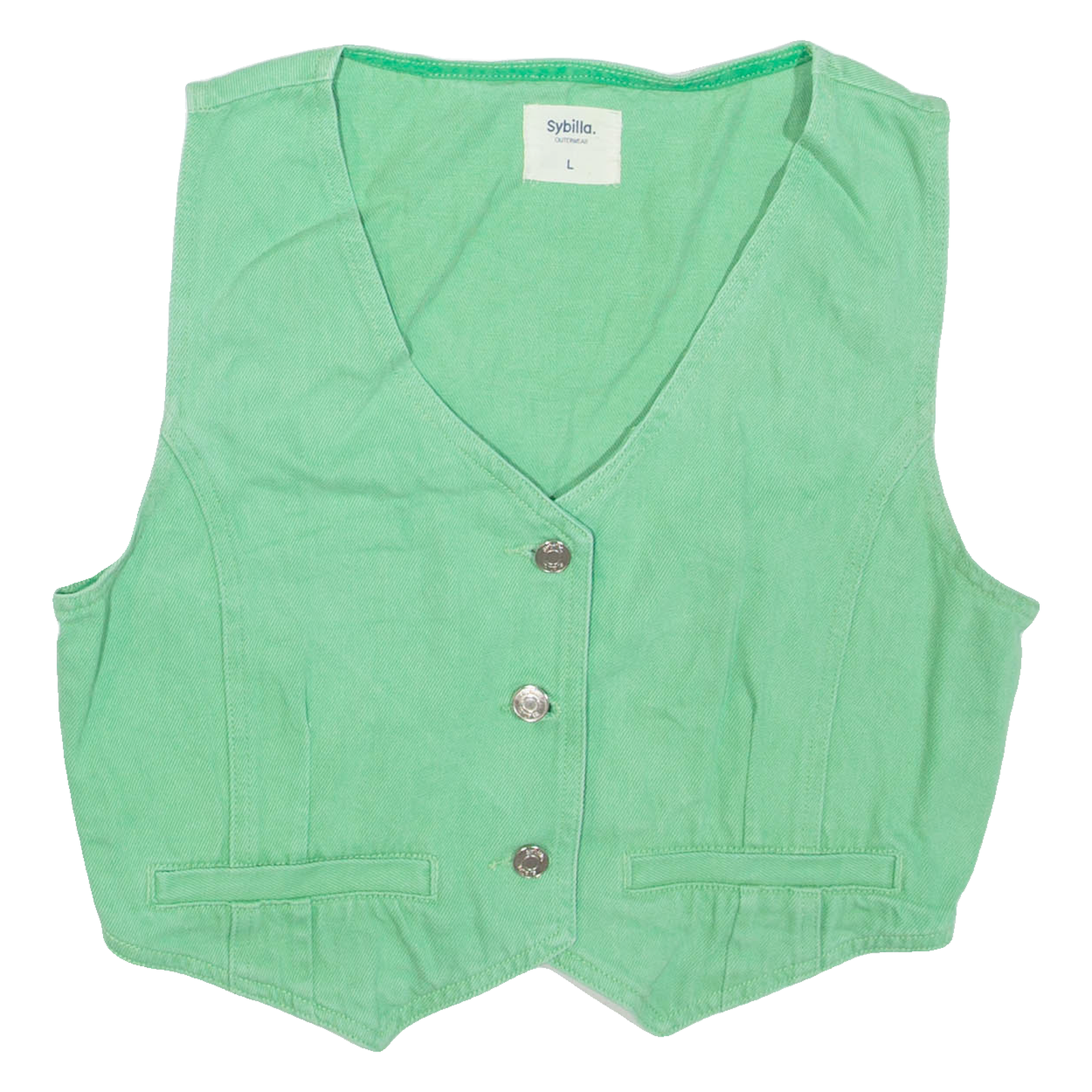 SYBILLA Womens Waistcoat Green L Refurbished - N/A refurbished available on Cerqular
