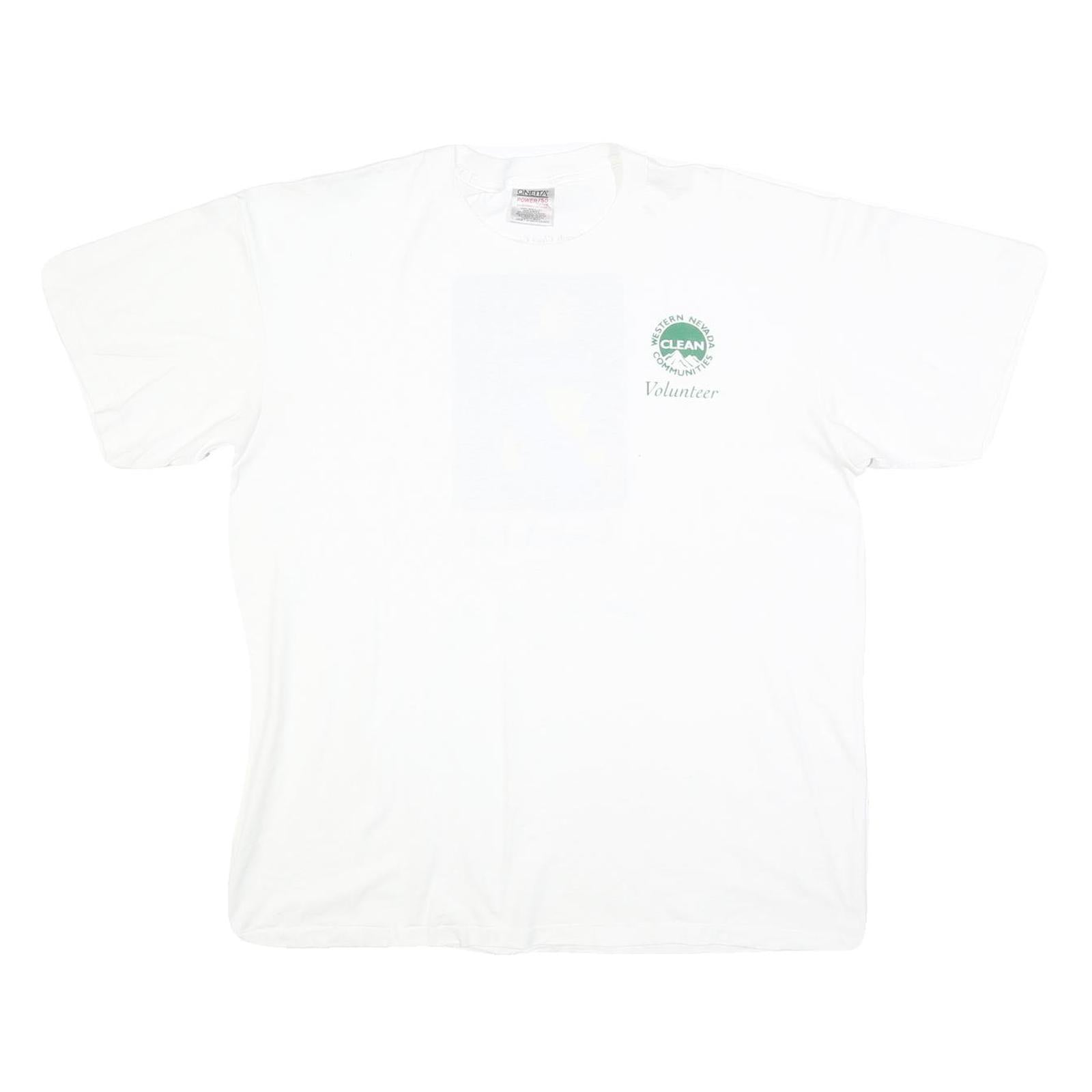 ONEITA Mens White Adopt-A-Park Graphic T-Shirt XL Short Sleeve Crew Neck Refurbished - N/A refurbished available on Cerqular