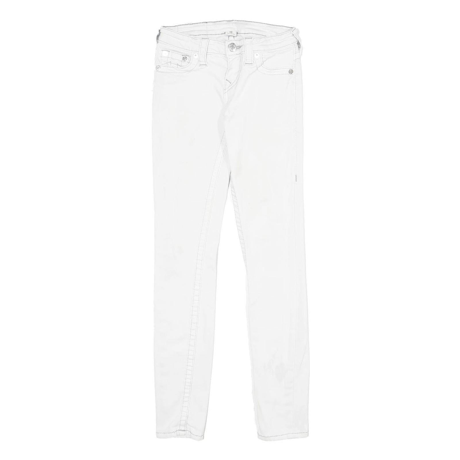Buy TRUE RELIGION Womens White Slim Skinny Denim Jeans Cotton Blend W23 L30 Stylish Refurbished - $70.19 TRUE RELIGION Womens White Slim Skinny Denim Jeans Cotton Blend W23 L30 Stylish Refurbished - N/A refurbished available on Cerqular