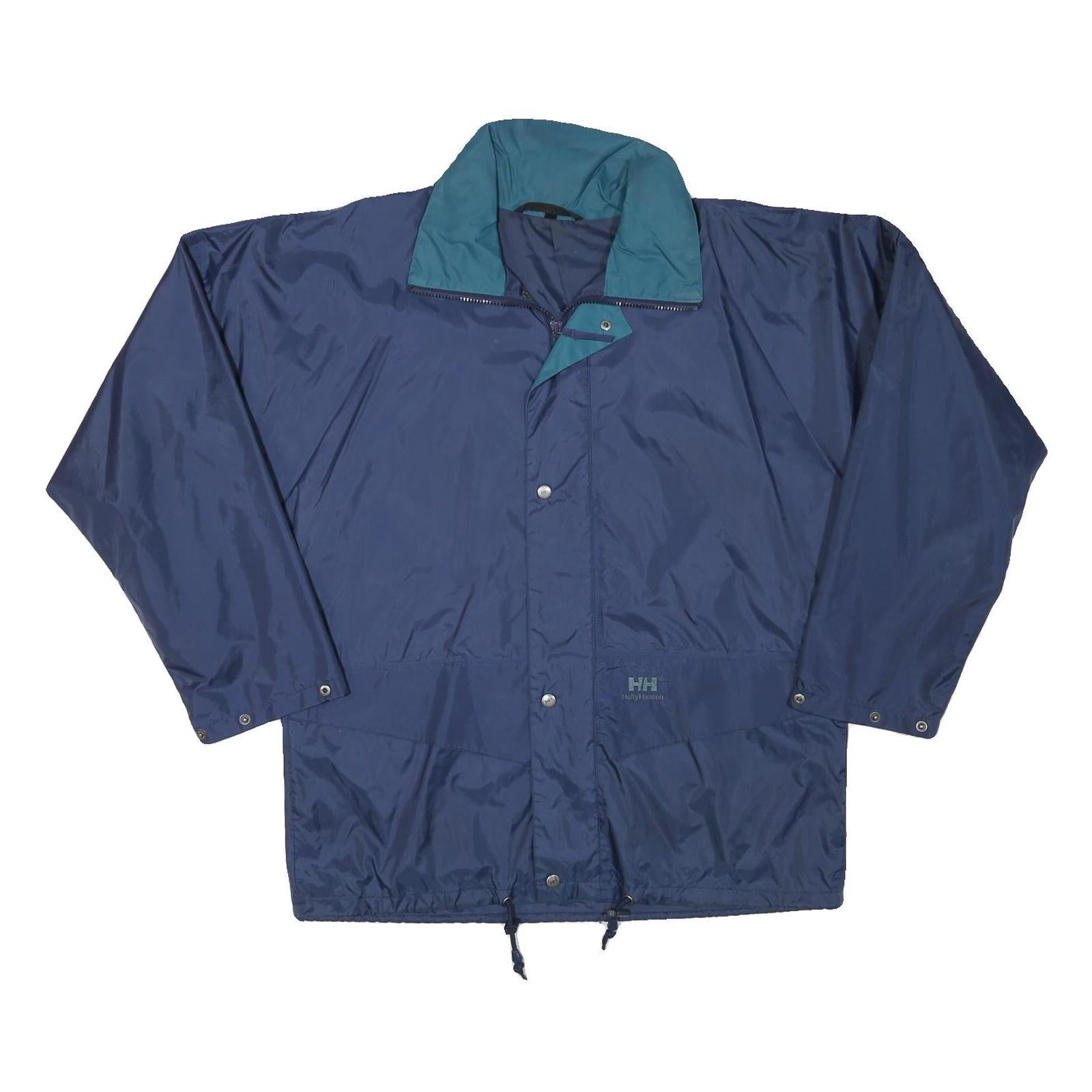HELLY HANSEN Mens Blue Outdoor Jacket XL Polyester Blend Water Resistant Zip Refurbished - N/A refurbished available on Cerqular