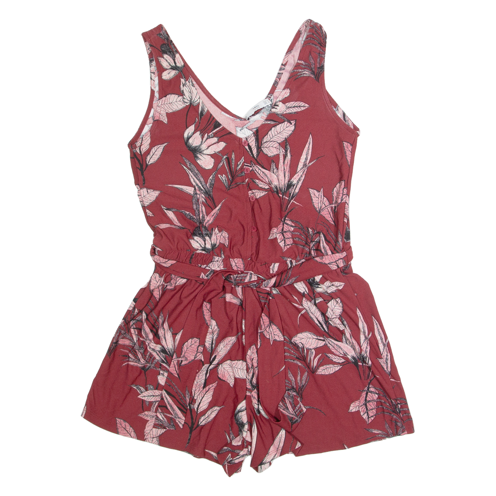 Buy MANGO Belted Womens Playsuit Maroon Floral Wide-Leg M Refurbished - $27.29 MANGO Belted Womens Playsuit Maroon Floral Wide-Leg M Refurbished - N/A refurbished available on Cerqular