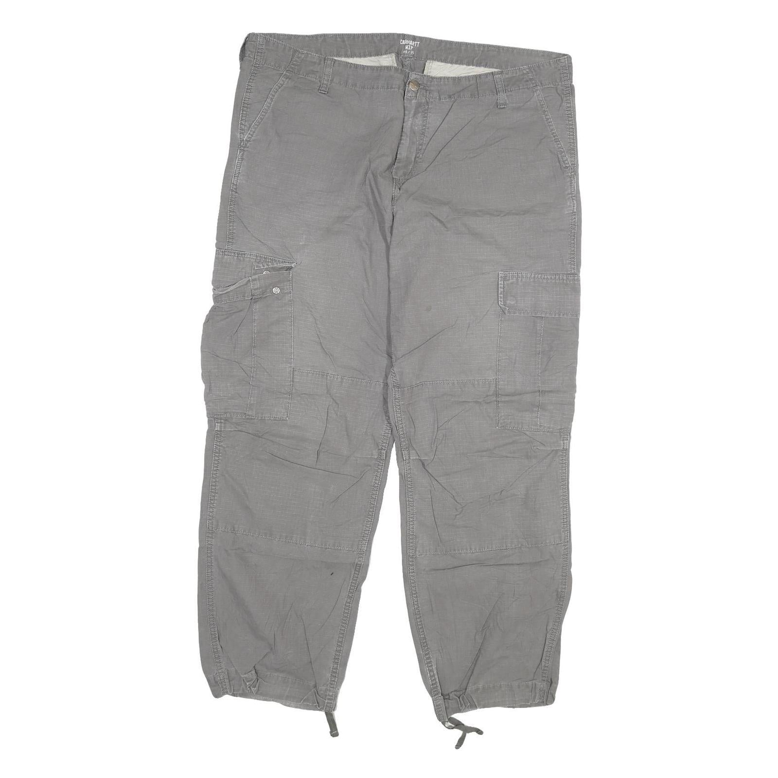 CARHARTT Mens Cotton Blend Grey Relaxed Cargo Trousers W40 L32 Workwear Refurbished - N/A refurbished available on Cerqular