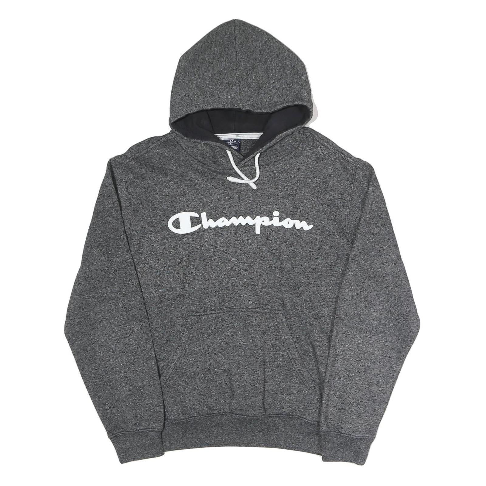 CHAMPION Mens Grey Hoodie M Cotton Blend Pullover Drawstring Hooded Sweatshirt Refurbished - N/A refurbished available on Cerqular