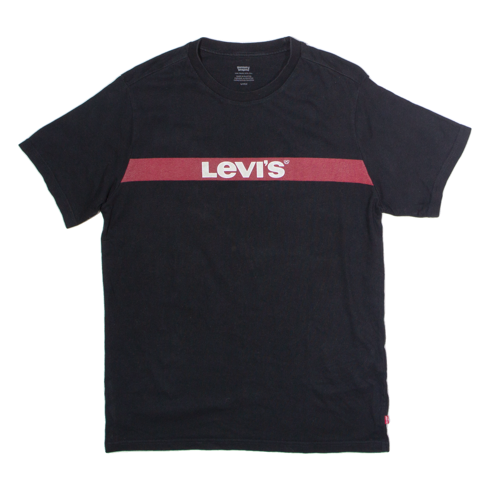 LEVI'S Mens T-Shirt Black Crew Neck S Refurbished - N/A refurbished available on Cerqular