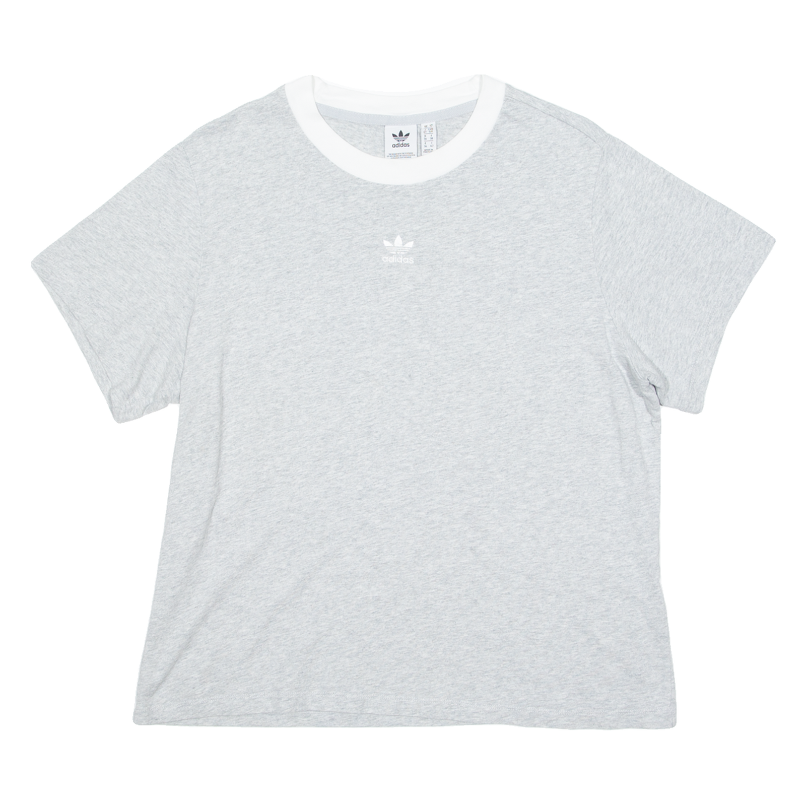 ADIDAS ORIGINALS Womens T-Shirt Grey UK 10 Refurbished - N/A refurbished available on Cerqular