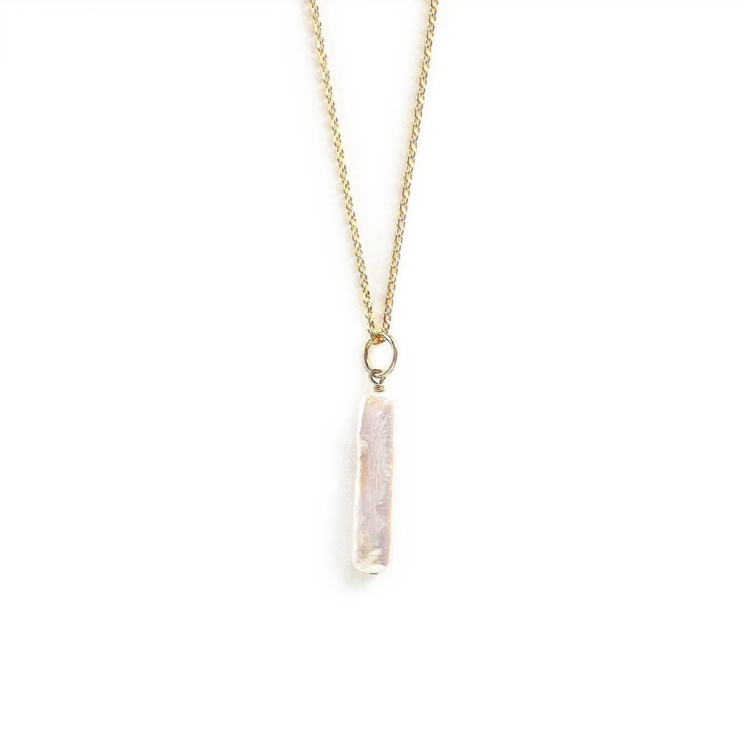 Nora Pearl Necklace Gold | Size: 1.5 inch Pearl + 18 inch Chain Refurbished - N/A (There is no well-known brand by the name "A refurbished available on Cerqular