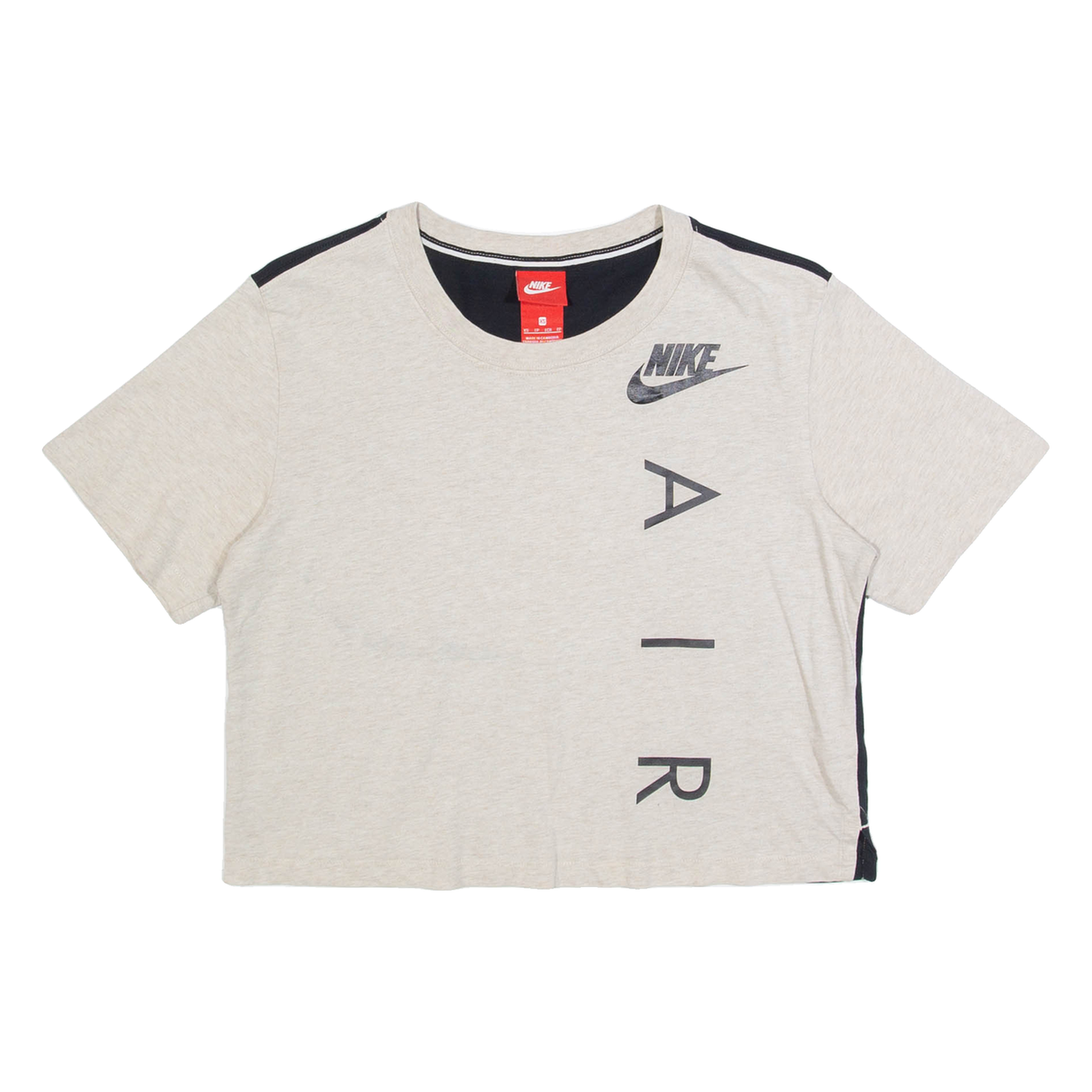 NIKE Cropped Womens T-Shirt Beige XS Refurbished - N/A refurbished available on Cerqular