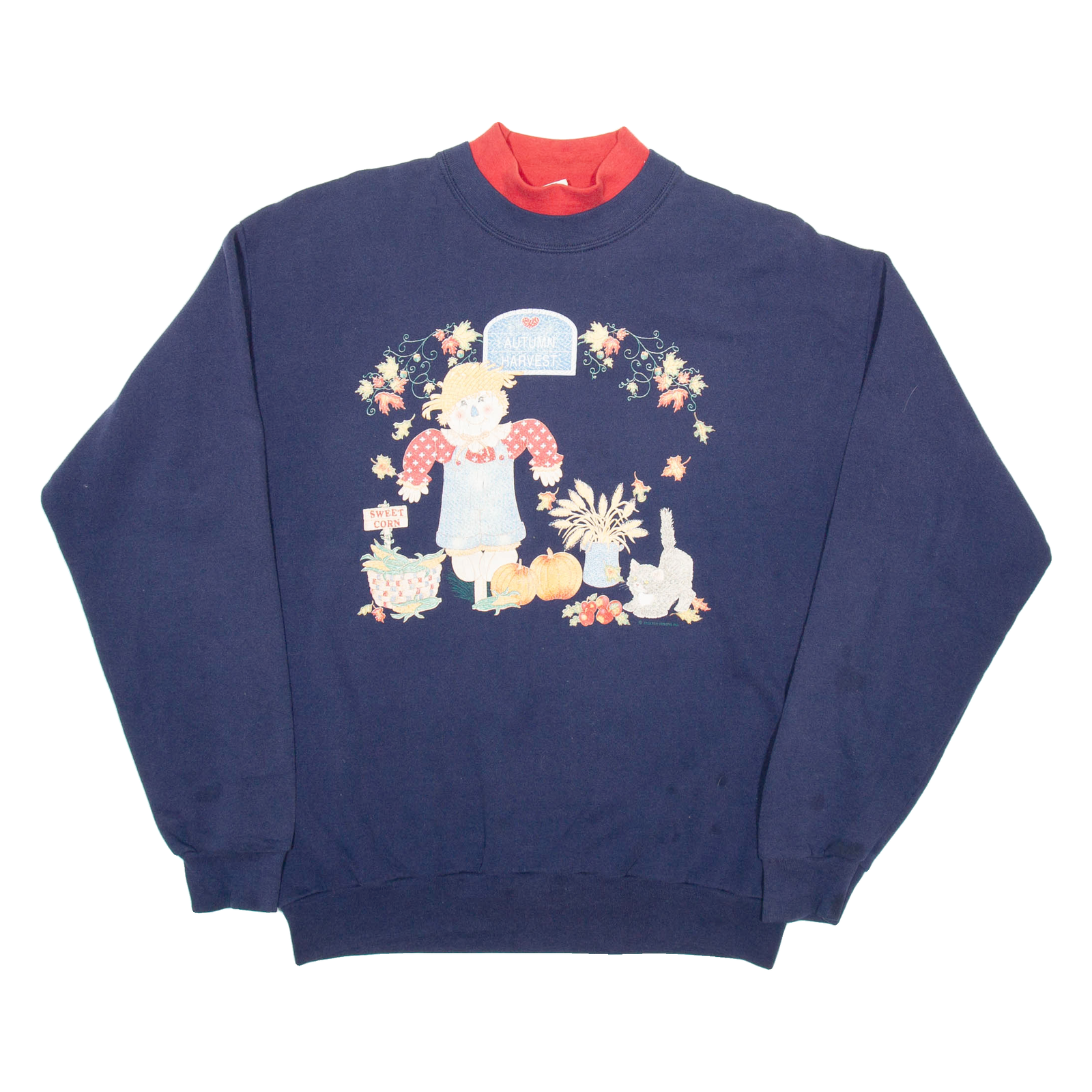 PLEASANT SHADE Autumn Harvest Womens Sweatshirt Blue USA L Refurbished - N/A refurbished available on Cerqular