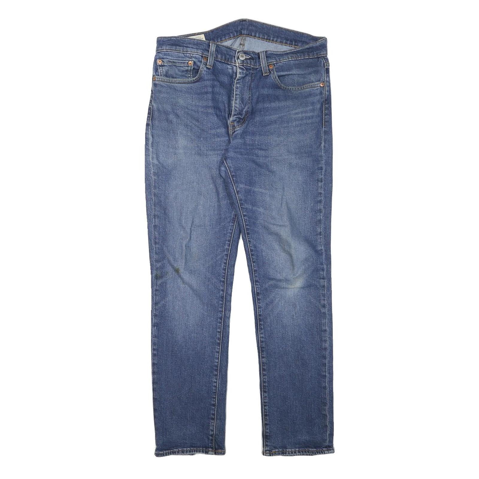 LEVI'S Mens Slim Blue Denim Raw Jeans W32 L30 Classic Fit Zip Closure Refurbished - N/A refurbished available on Cerqular
