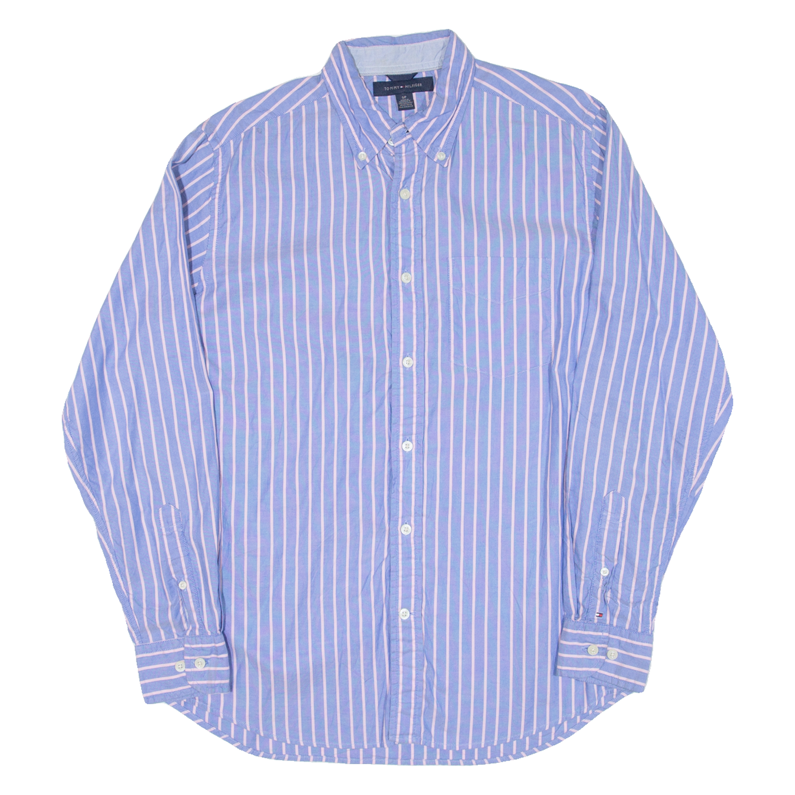 TOMMY HILFIGER Mens Shirt Blue Striped Long Sleeve S Refurbished - N/A refurbished available on Cerqular